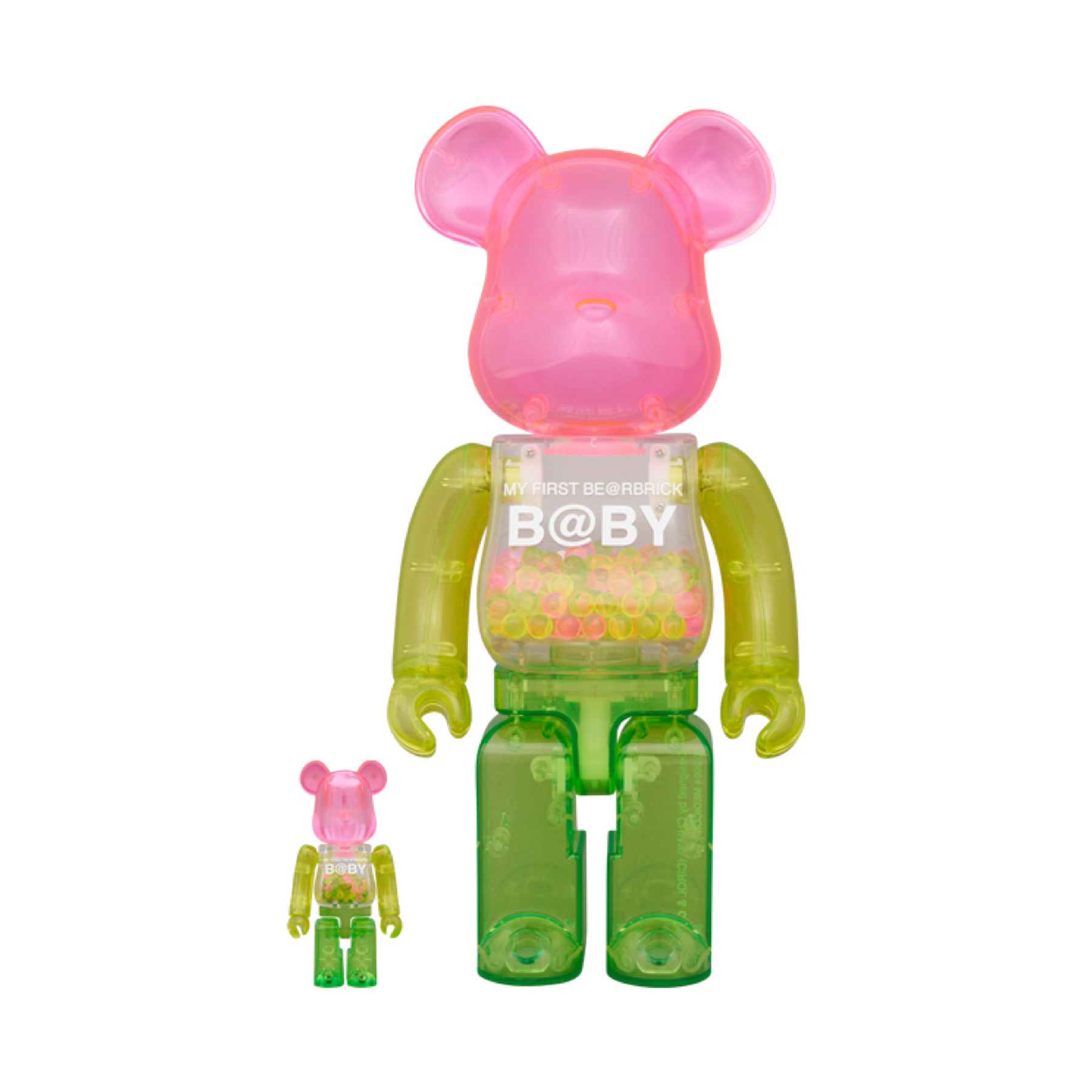 100% & 400% MY FIRST BE@RBRICK B@BY 1st Color Clear Ver.