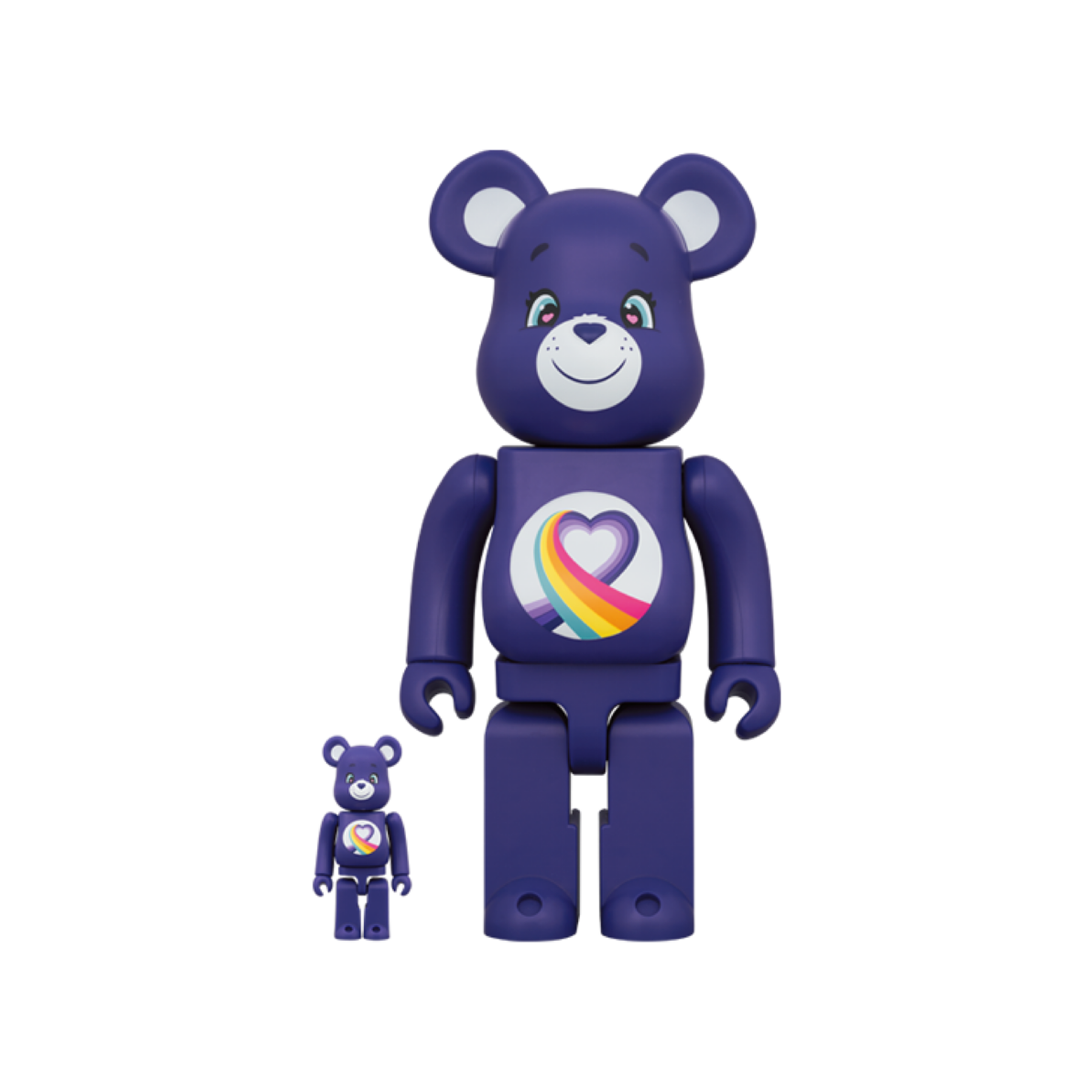 100% & 400% BE@RBRICK Care Bears(TM) Rainbow Heart Bear(TM)