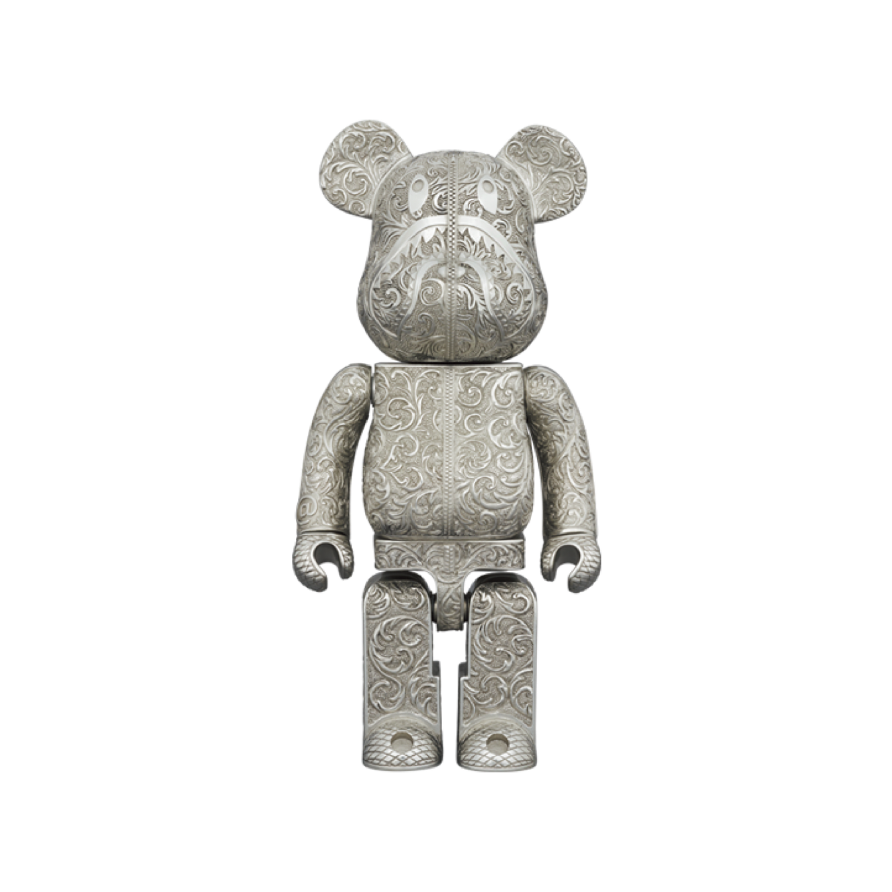400% Be@rbrick BAPE(R) Shark Royal Selangor Silver