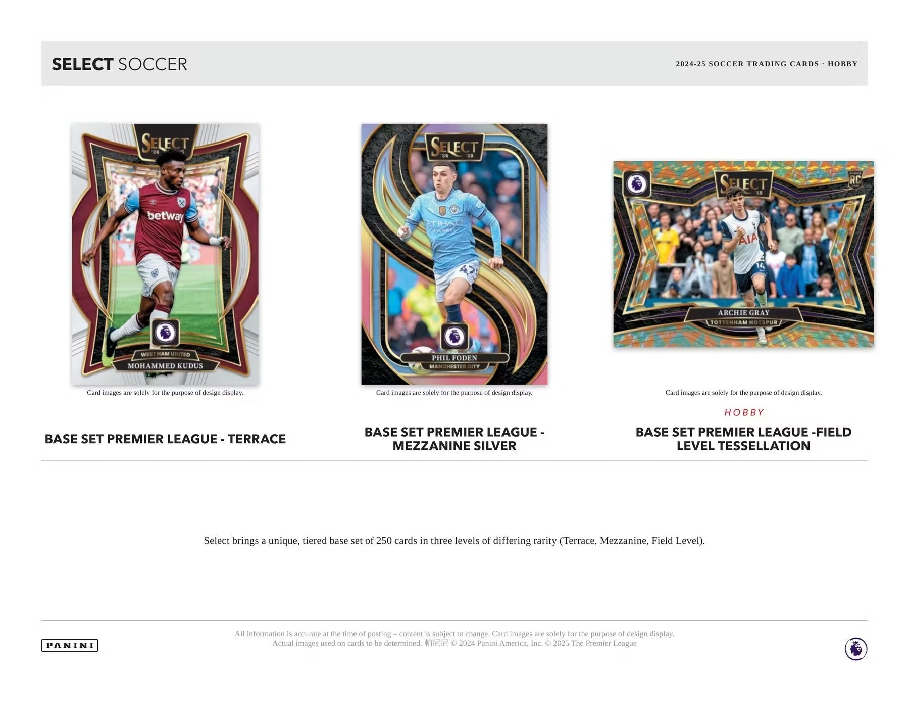2024/25 Panini Select Premier League EPL Soccer Hobby Box