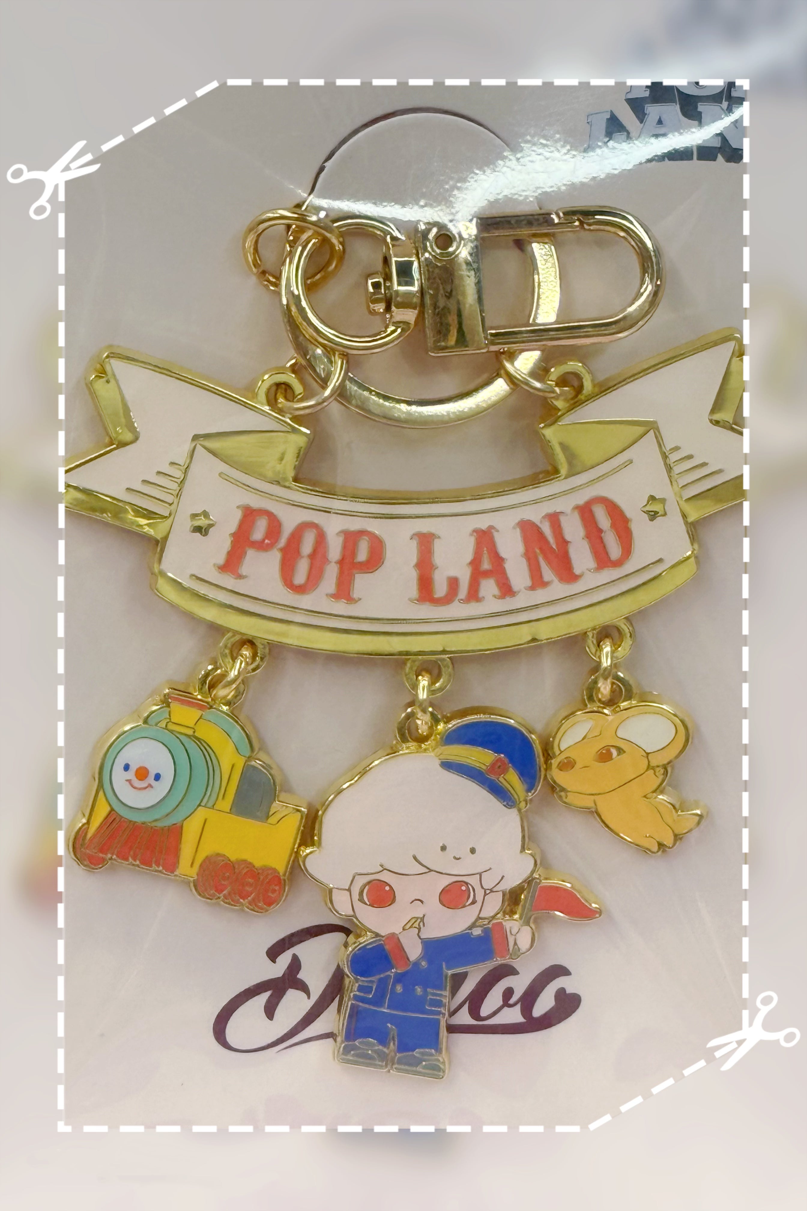 Popland 樂園限定 Dimoo 出發啦 金屬掛件