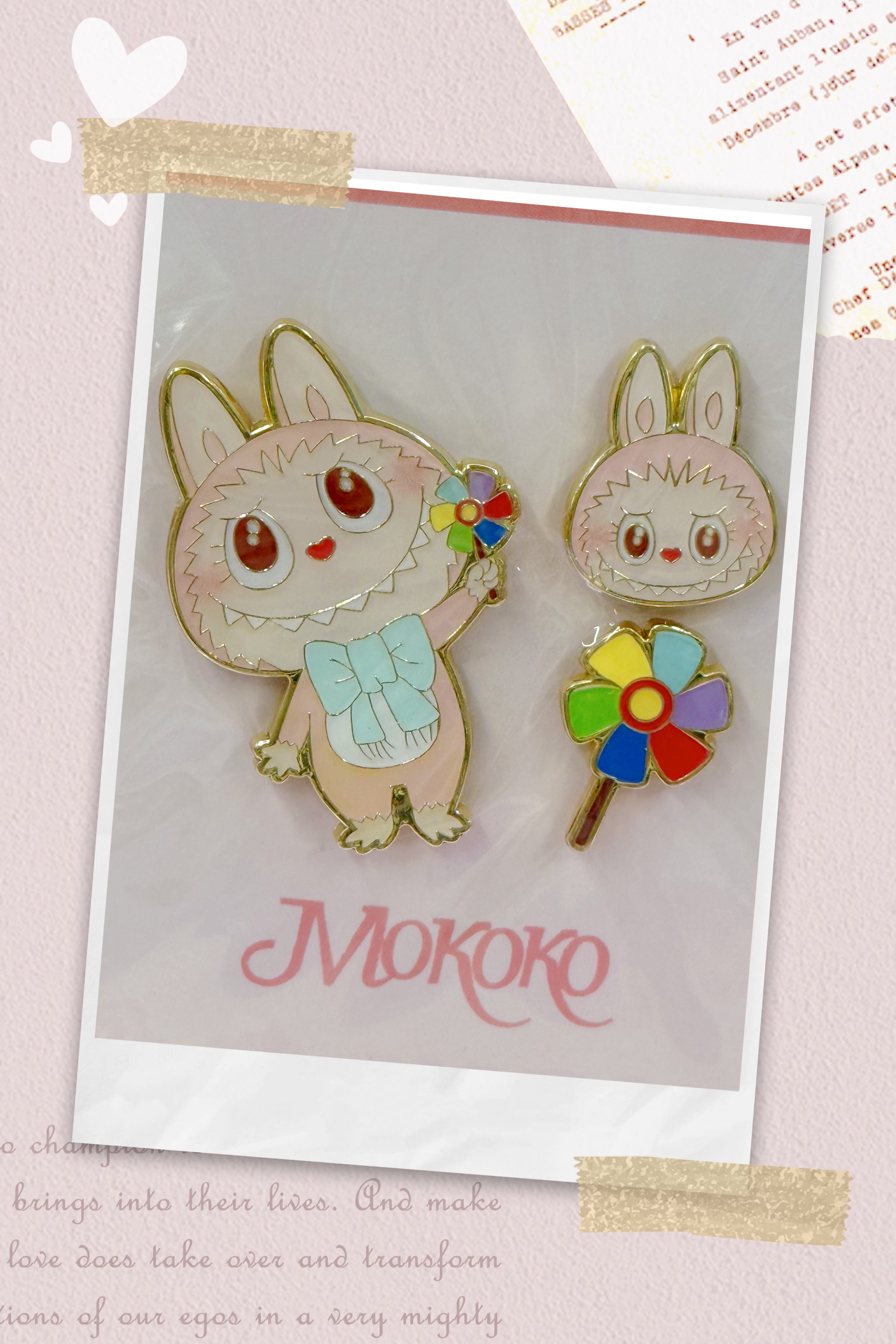 Popland 樂園限定 Mokoko 送你一個小風車組合徽章