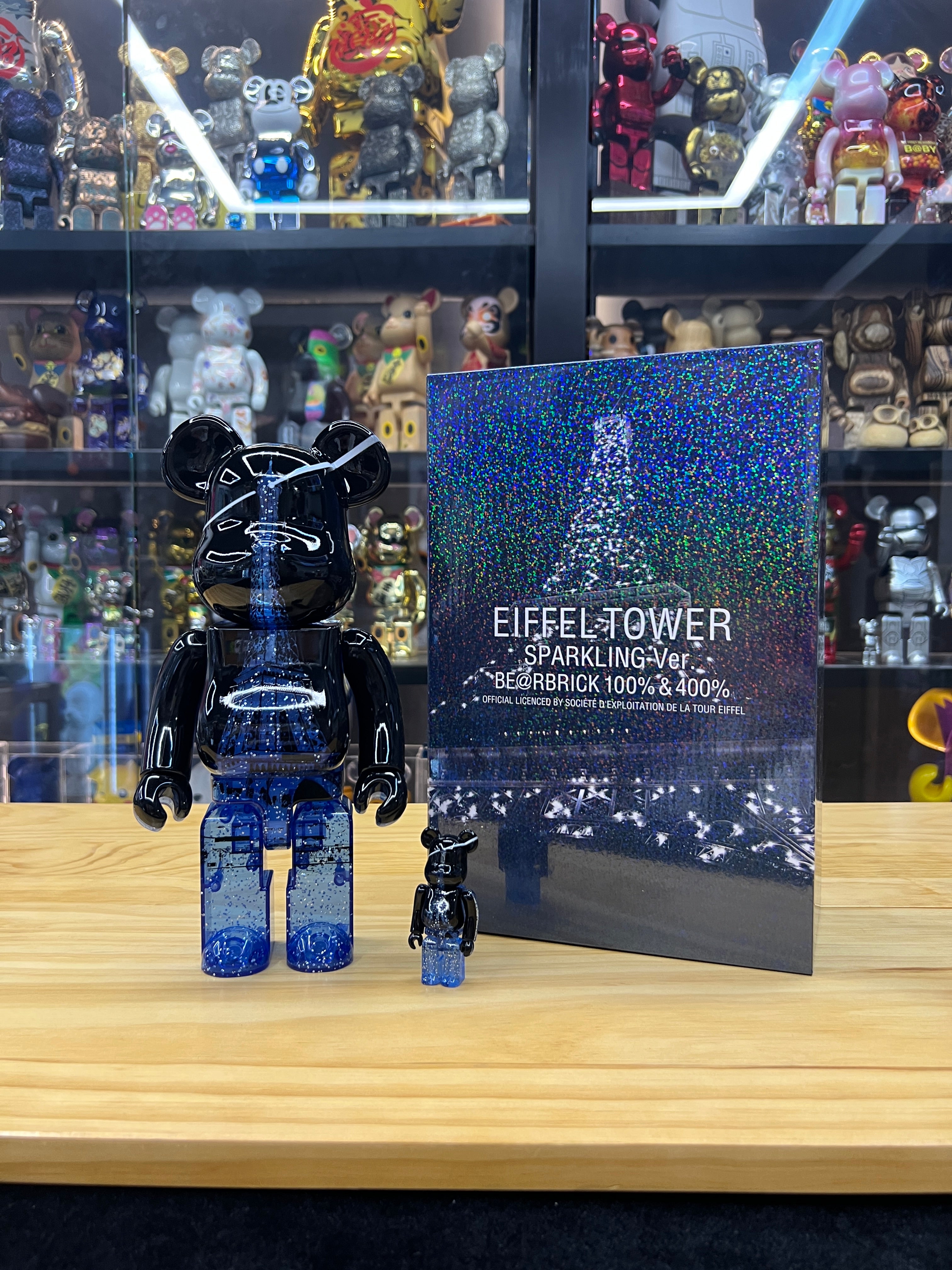 100% & 400% EIFFEL TOWER BE@RBRICK SPARKLING Ver.