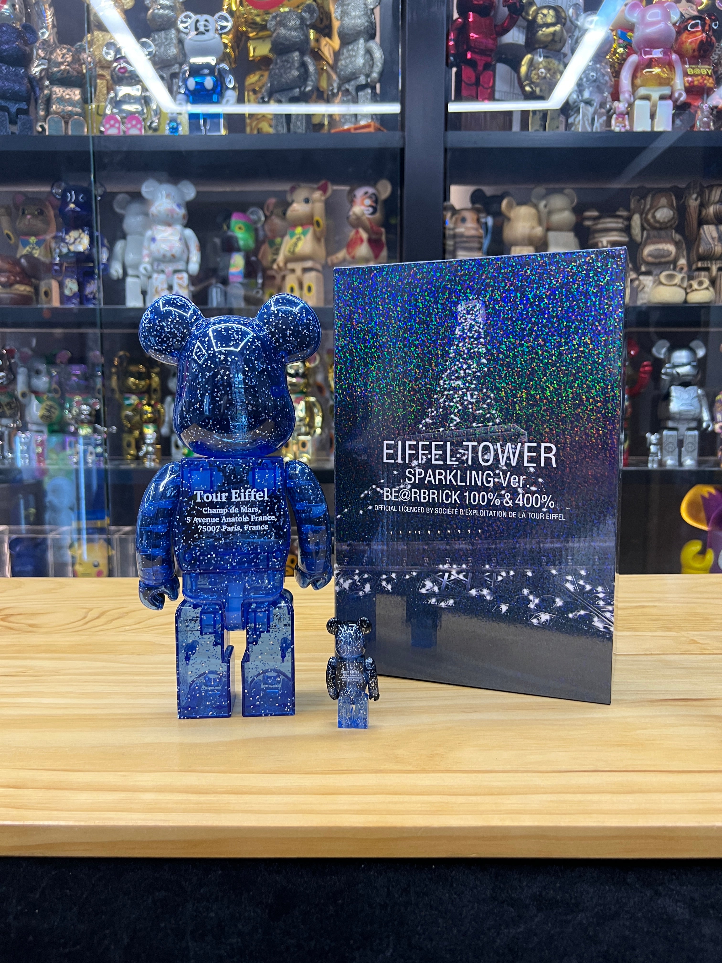 100% & 400% EIFFEL TOWER BE@RBRICK SPARKLING Ver.