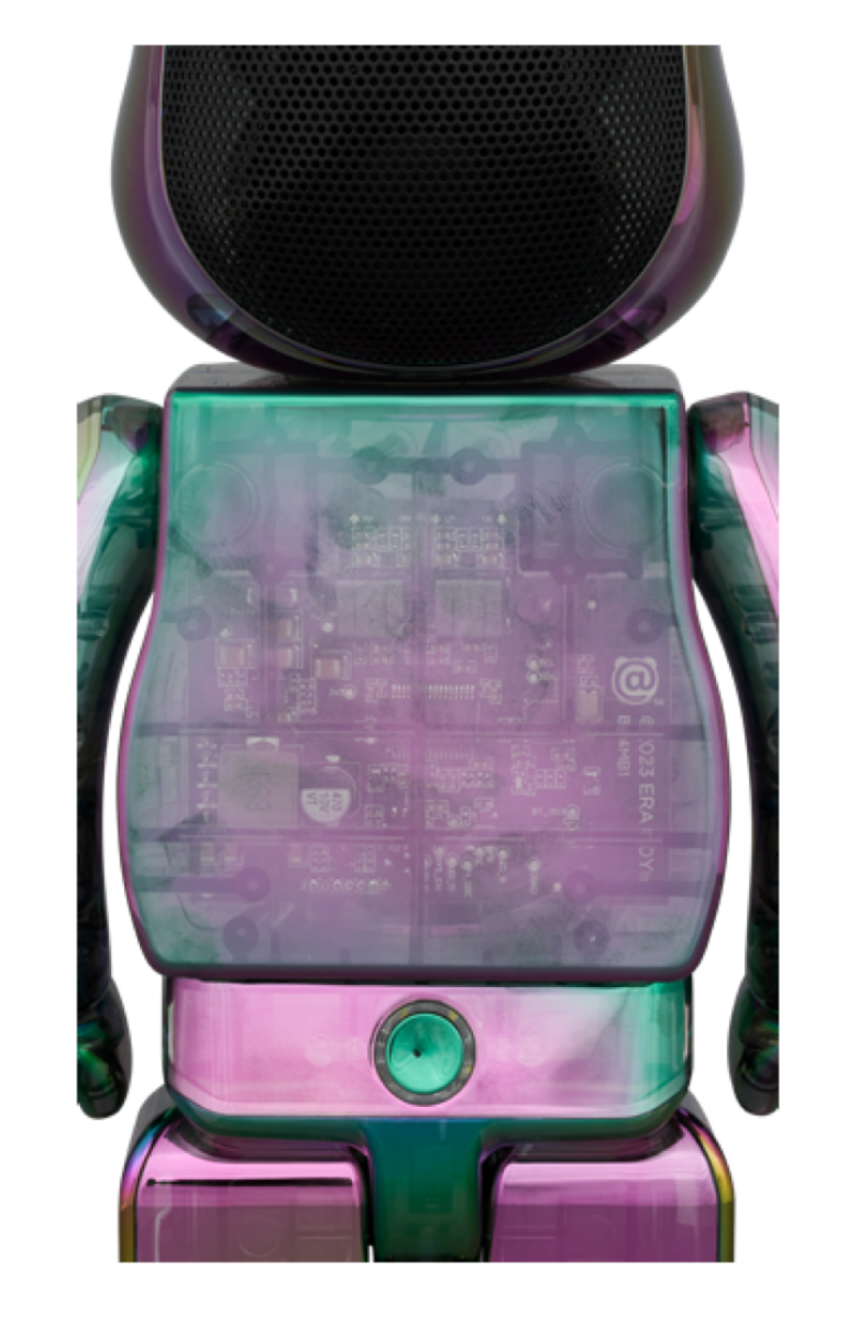 400% BE@RBRICK AUDIO IRIDESCENT Portable Bluetooth(R) Speaker (BLACK AURORAK)