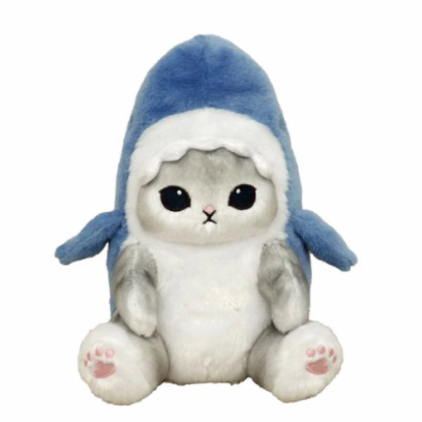 mofusand X 貼貼家族 坐姿矯正公仔 可愛鯊魚貓公仔