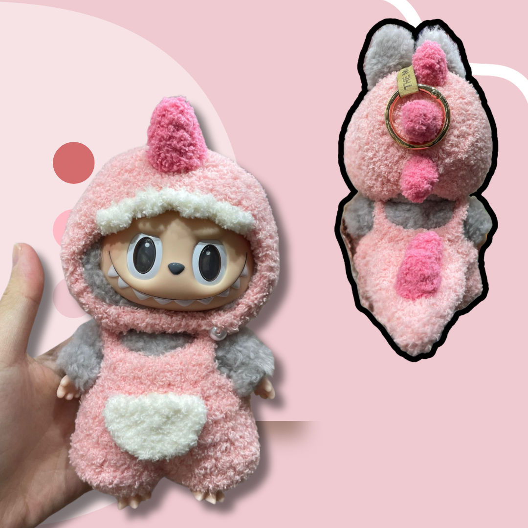 labubu zimomo Accessories (Clothing衣服 粉紅色恐龍 Pink Dinosaur)