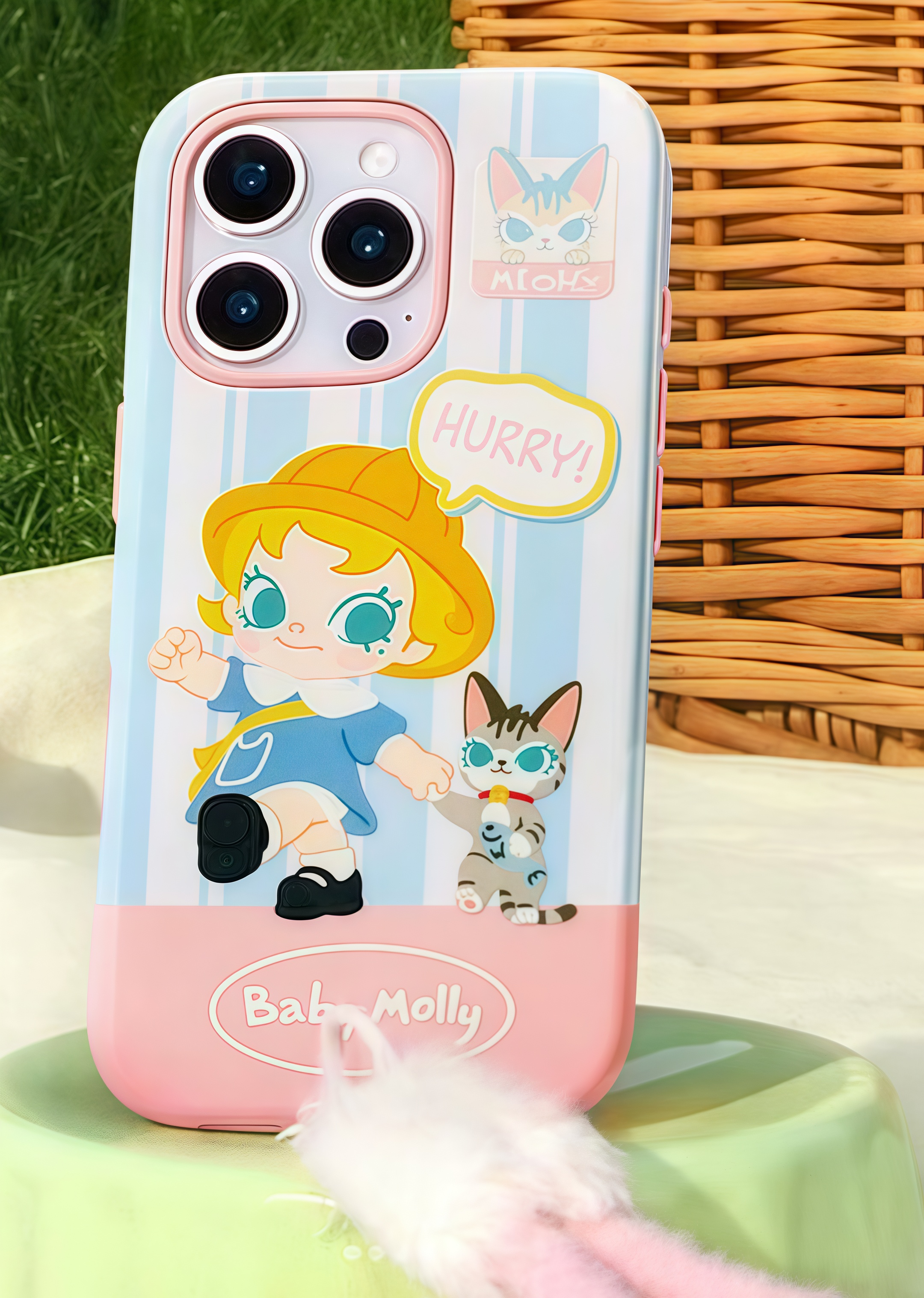 POP MART Baby Molly喵趣橫生系列-手機殼iPhone 16 Pro Max Baby Molly & Baby Tabby Series-Phone Case for iPhone 16 Pro Max