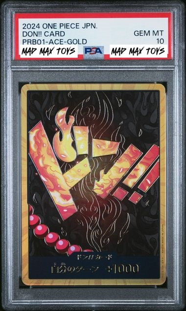 2024 PSA 10 ONE PIECE JPN. DON!! CARD (PRB01-ACE-GOLD)