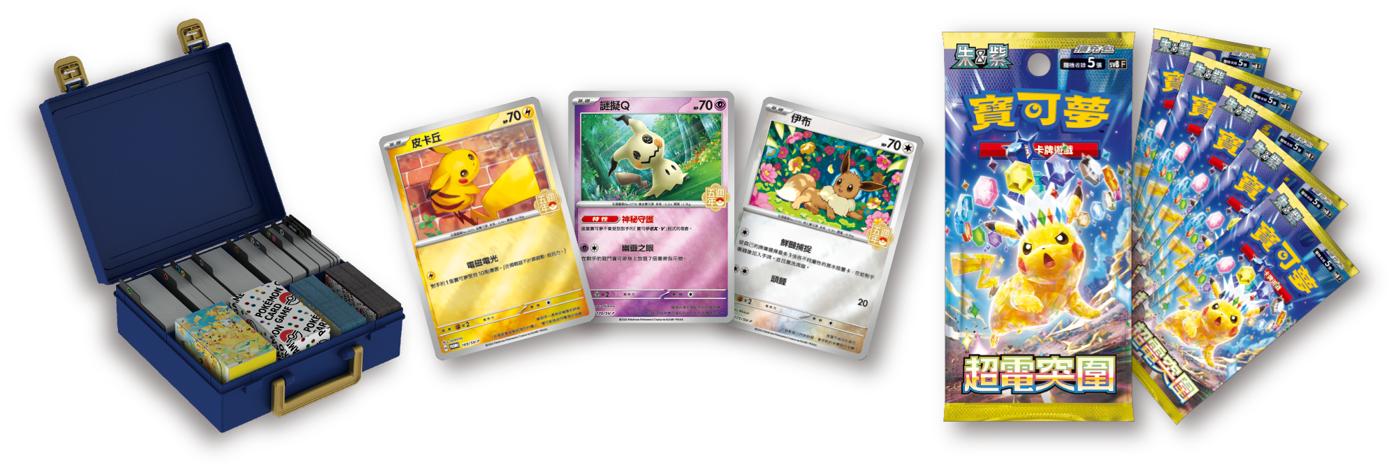 寶可夢集換式卡牌遊戲繁體中文版五週年紀念 手提收納箱組合 Pokemon Card Game Chinese 5th Anniversary Carrying Case Box TCG