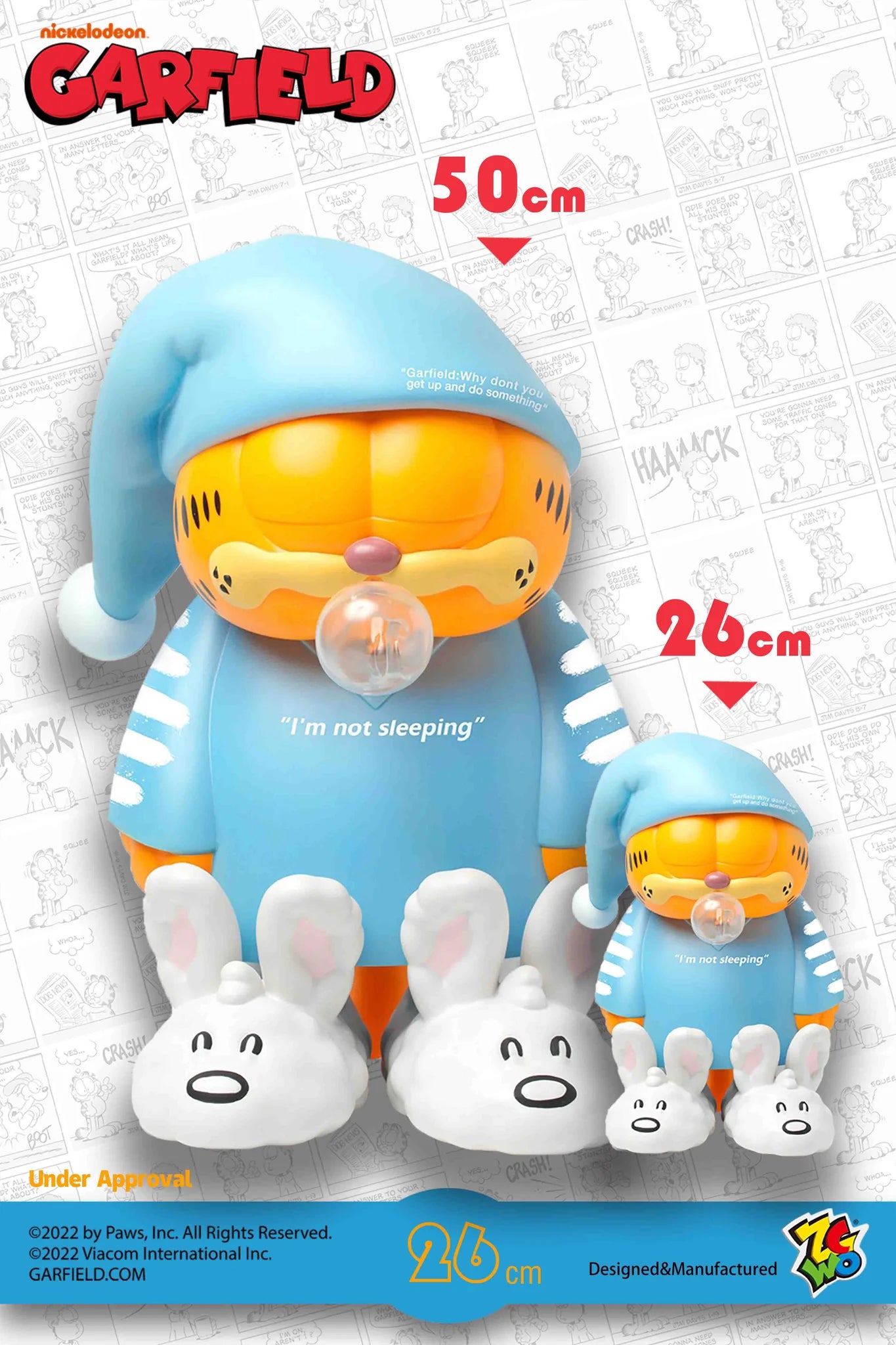 Garfield - "I am not Sleeping" 26cm 夢游版加菲猫(蓝色版)