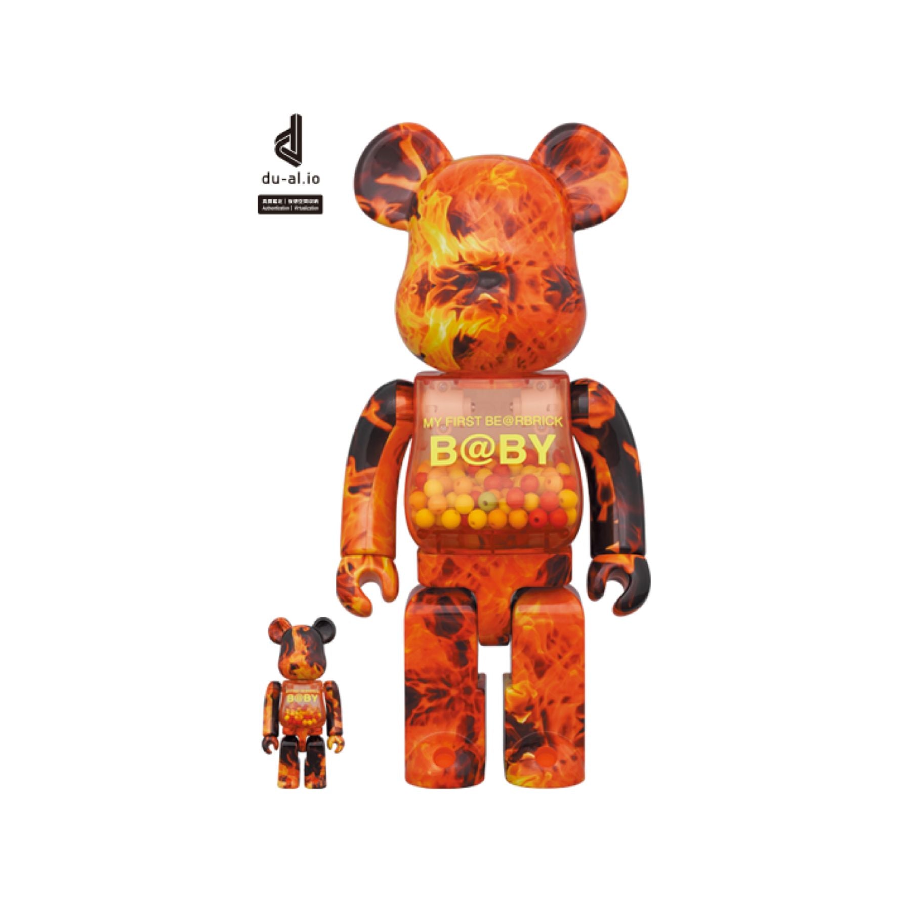 100% & 400% Be@rbrick MY FIRST BE@RBRICK B@BY FLAME Ver.