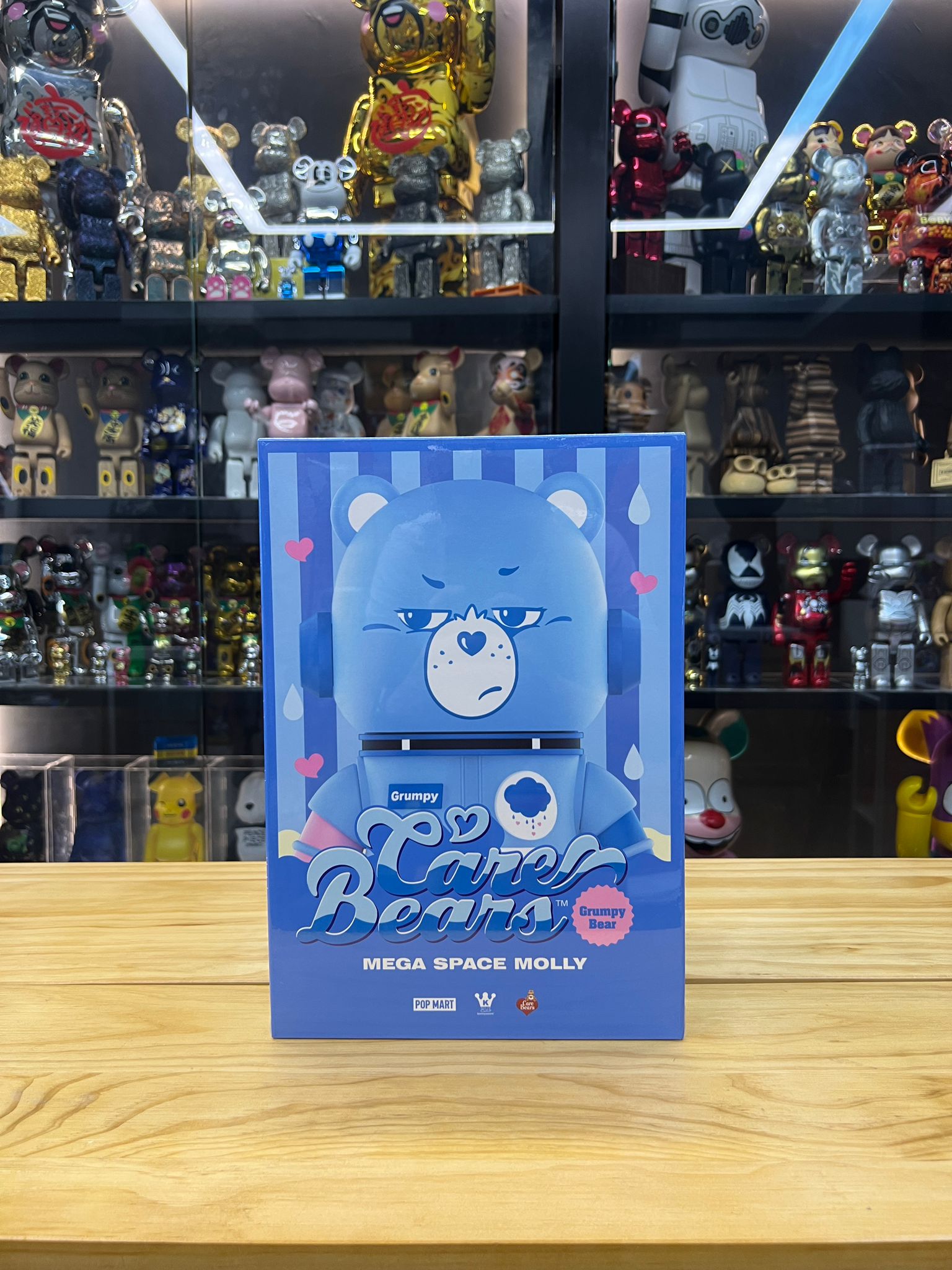 100% & 400% MEGA Space Molly Combo Grumpy Bear POP MART