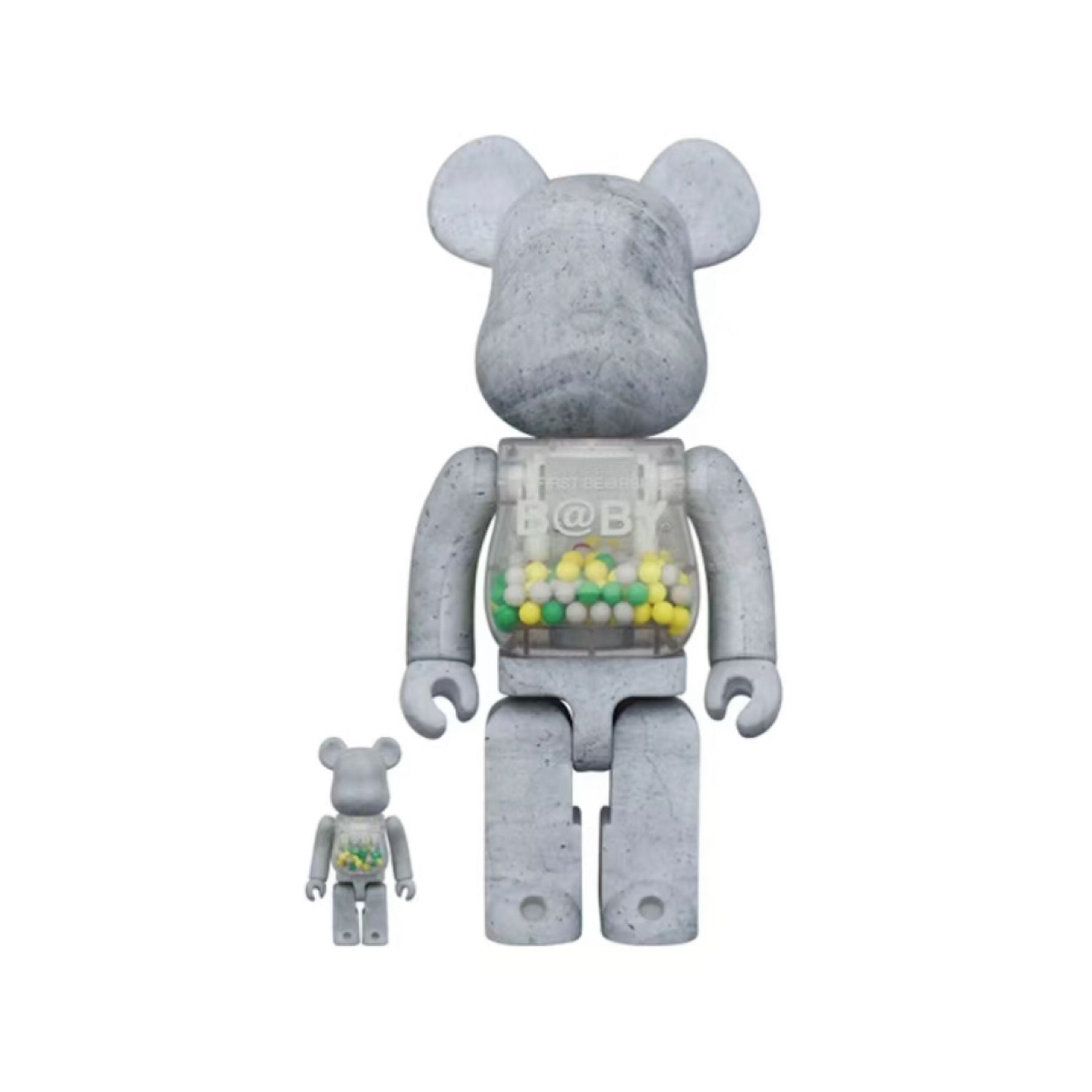 100% & 400% Be@rbrick My First Baby “Concrete”