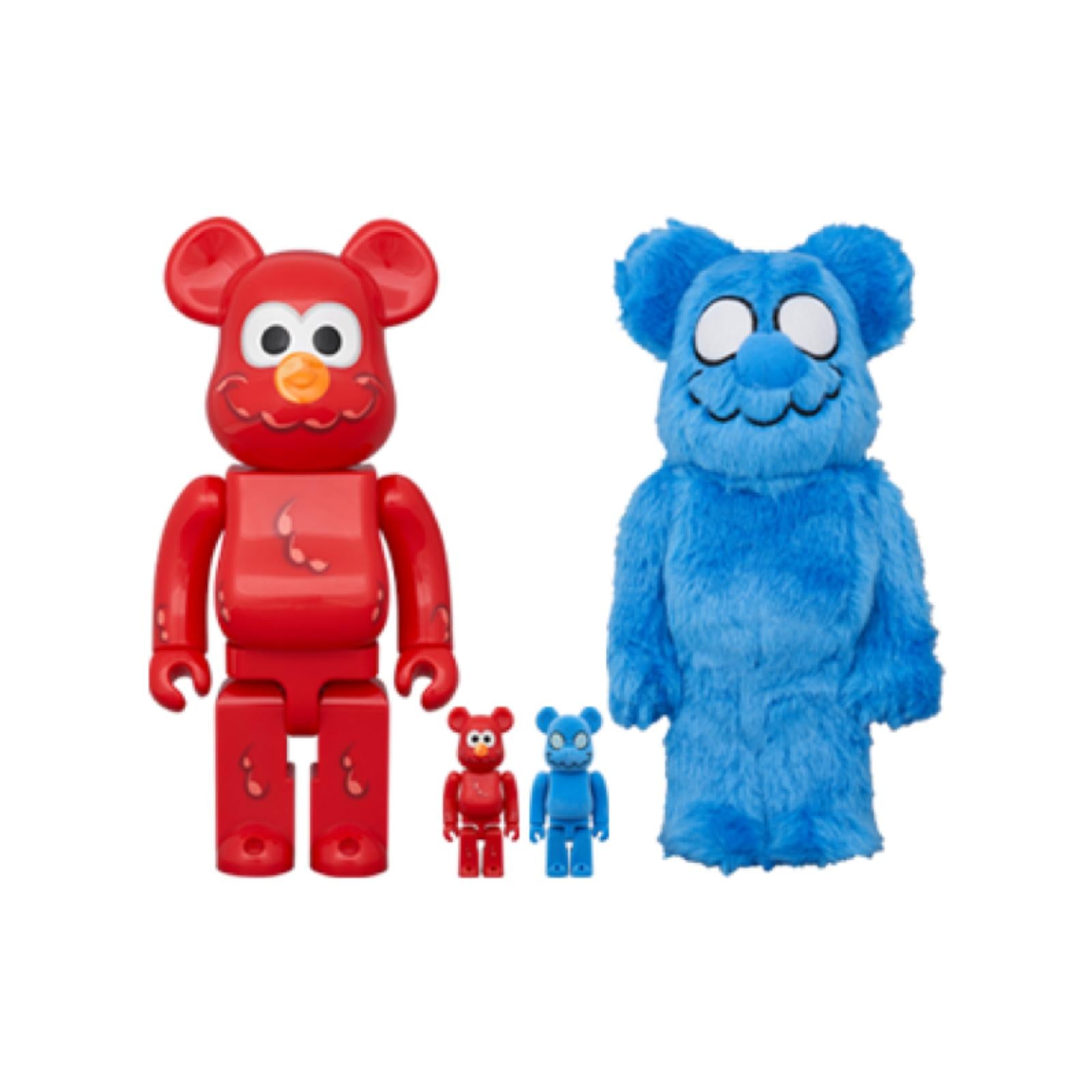 100% & 400% BE@RBRICK COIN PARKING DELIVERY × SESAME STREET ELMO (CPD Ver.) & 白井さん (SESAME STREET Ver.) (4体セット)