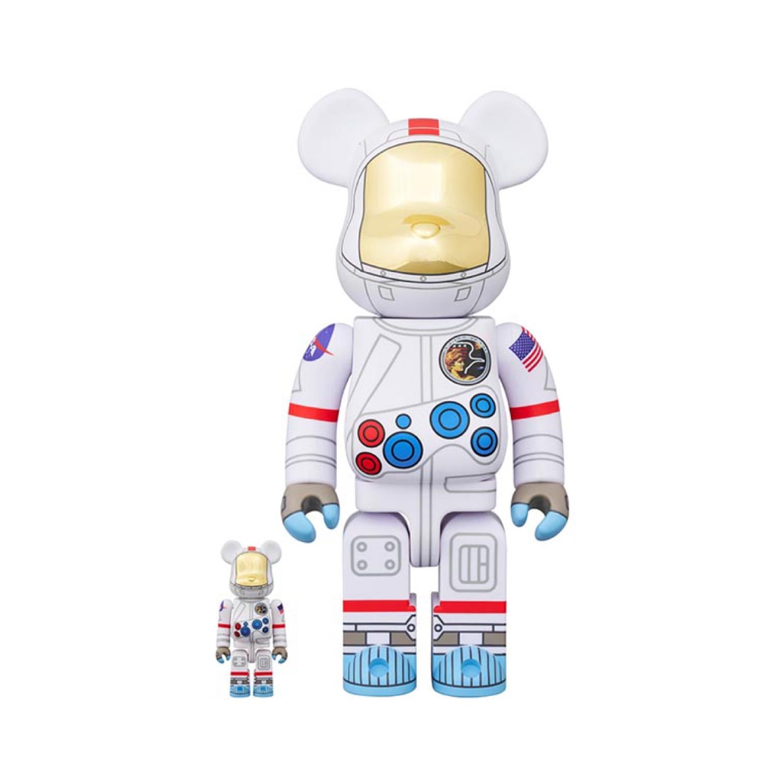 100% & 400% BE@RBRICK APOLLO17 ASTRONAUT