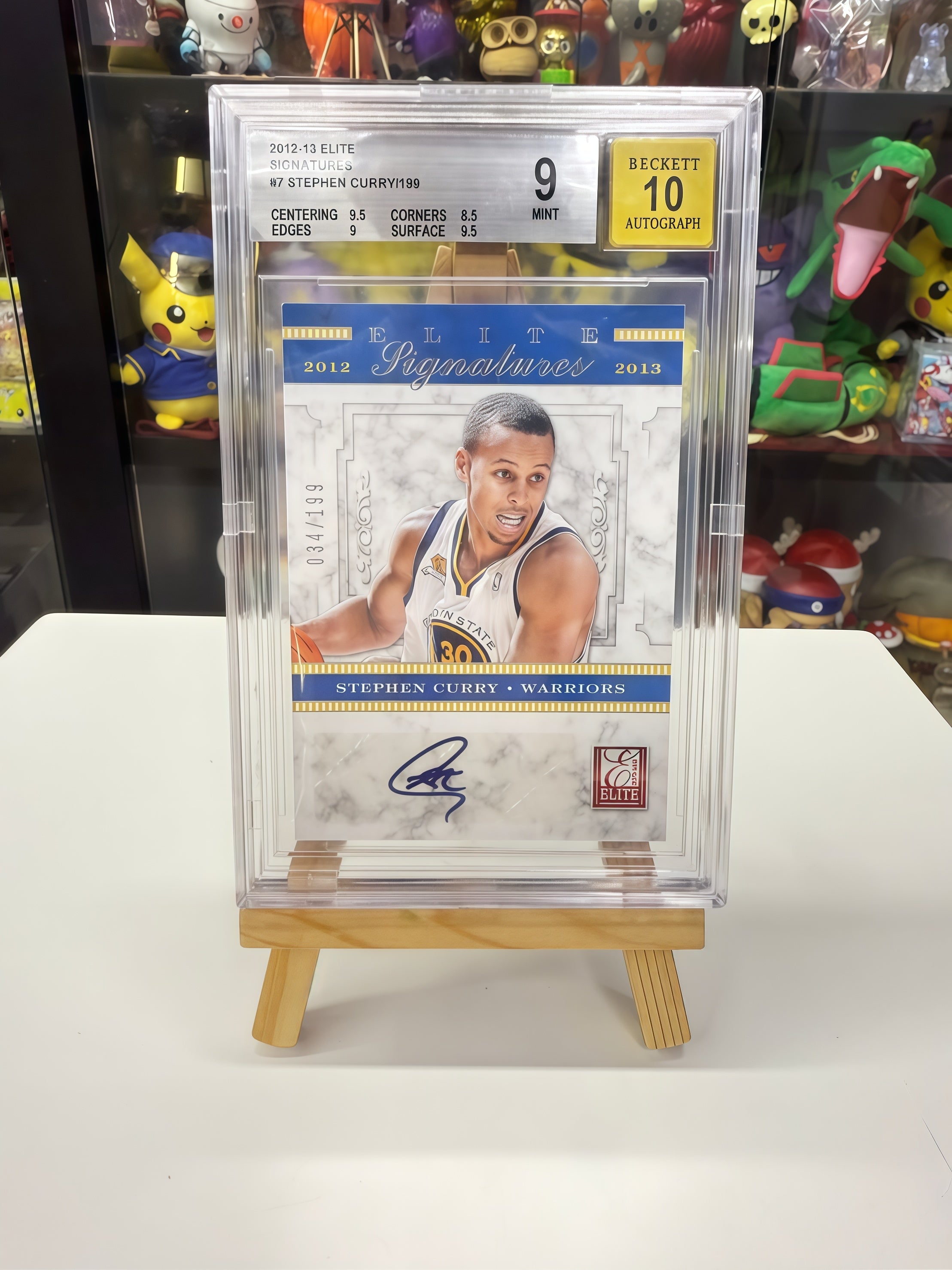 BGS9(AUTO10) 2012-13 ELITE BASKETBALL SIGNATURES WARRIORS STEPHEN CURRY NO.7 199限號