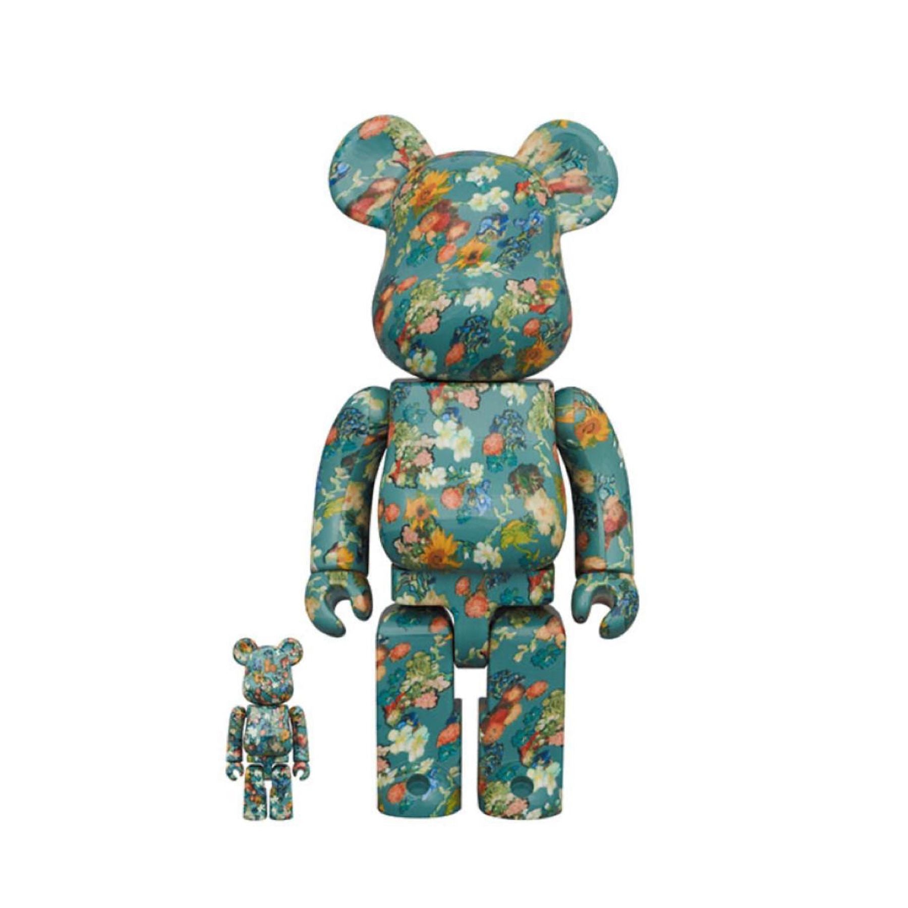 100% & 400% BE@RBRICK × Van Gogh Museum Floral Pattern 50th Anniversary Design Van Gogh Museum 梵高