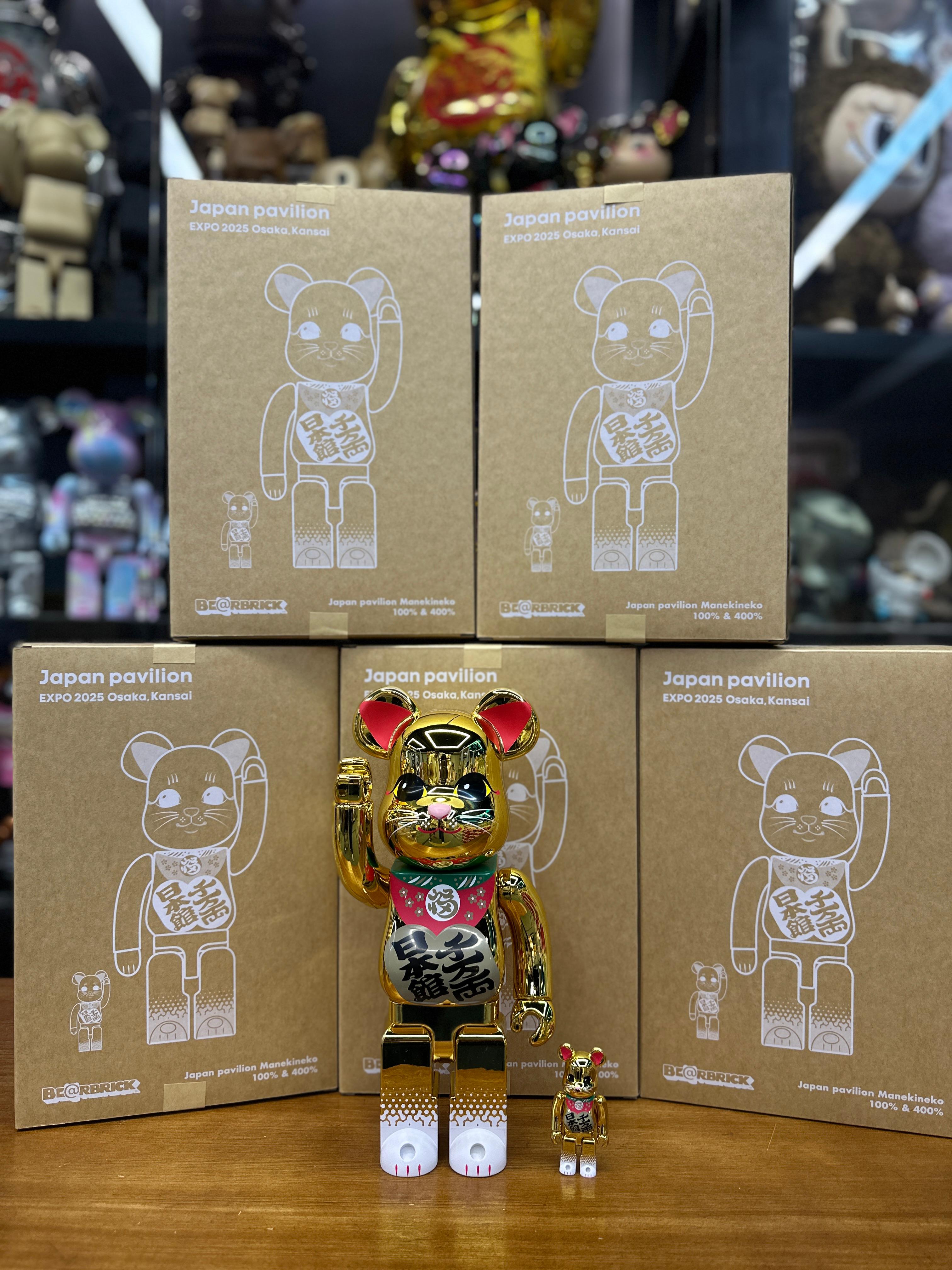 100% & 400% BE@RBRICK 世博會招財貓 日本館 招き猫