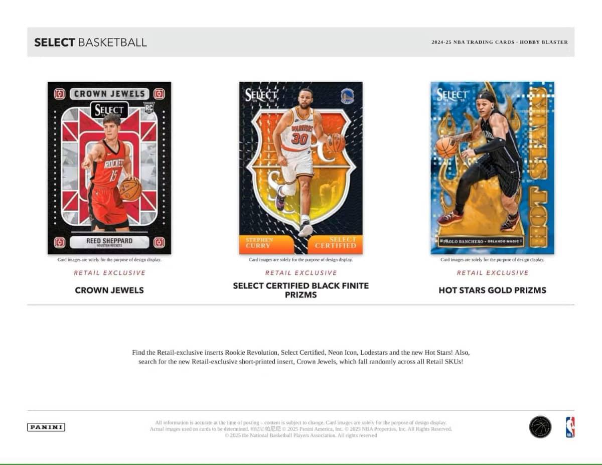 2024/25 Panini Select Basketball NBA BLASTER Box