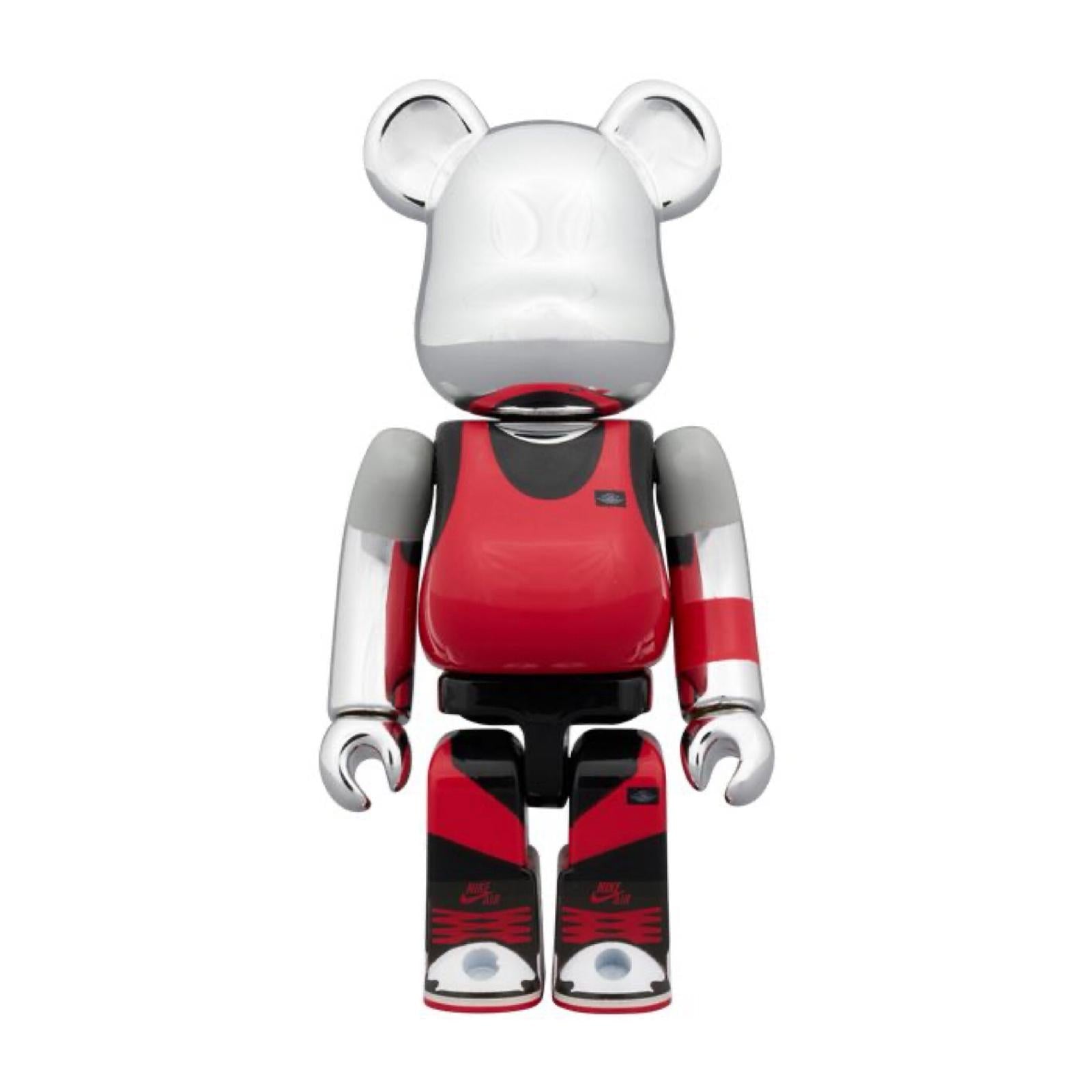 100% BE@RBRICK Michael Jordan 1985 AIR JORDAN "PLAYGROUND" (SILVER)