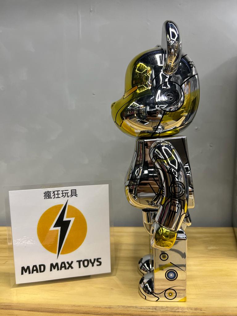 100% & 400% Be@rbrick Sorayama Ironman (Silver)