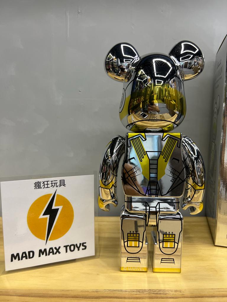 100% & 400% Be@rbrick Sorayama Ironman (Silver)