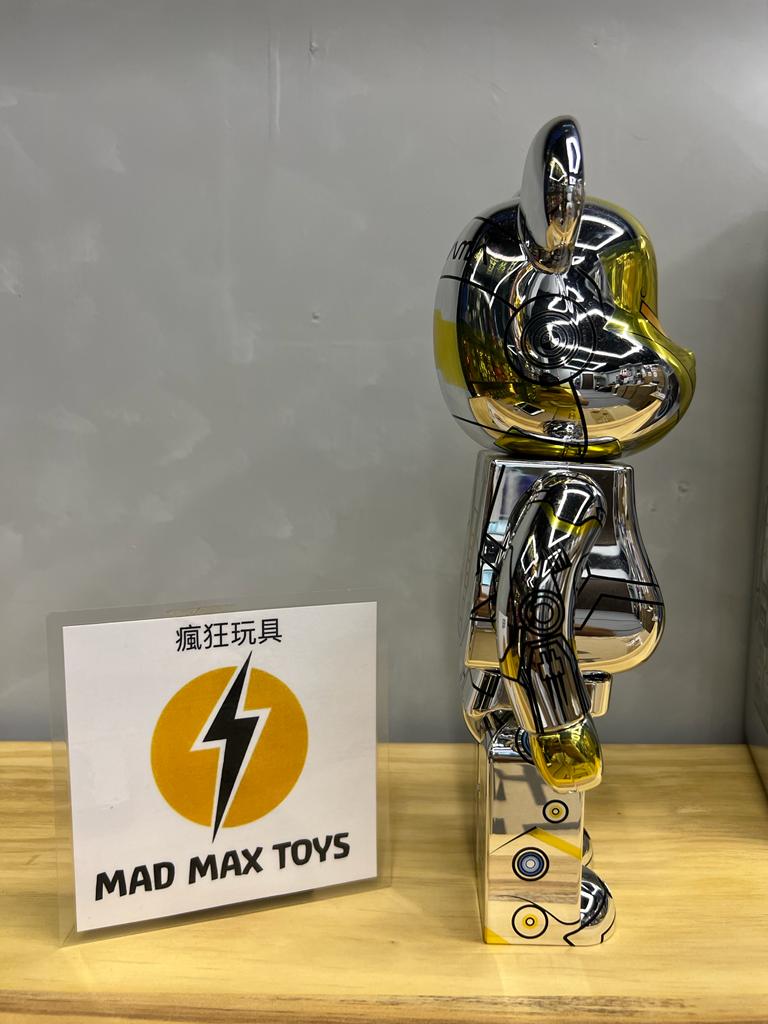 100% & 400% Be@rbrick Sorayama Ironman (Silver)