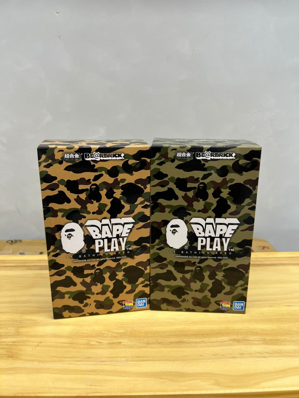 200% 超合金 Be@rbrick Bape 1ST CAMO Green / Yellow Set of 2pcs