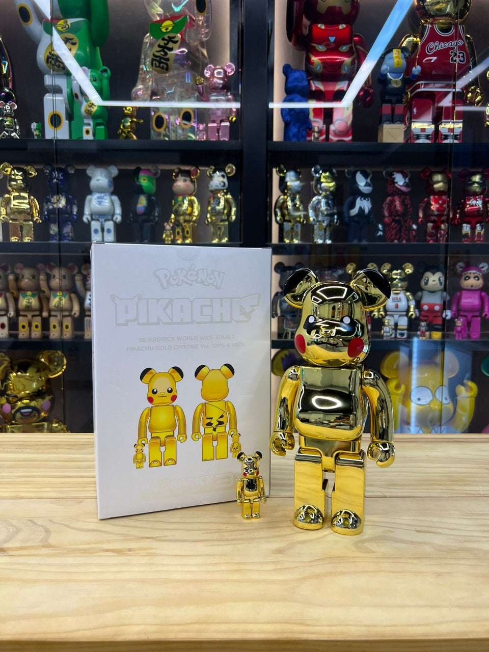 100% & 400% Pikachu ピカチュウ GOLD CHROME Ver. 比卡超