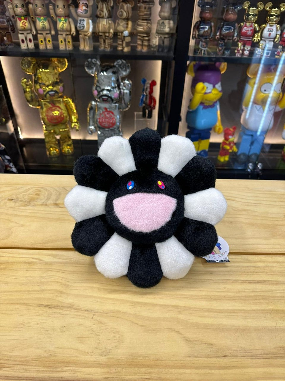 30cm Flower Cushion (Black & White)