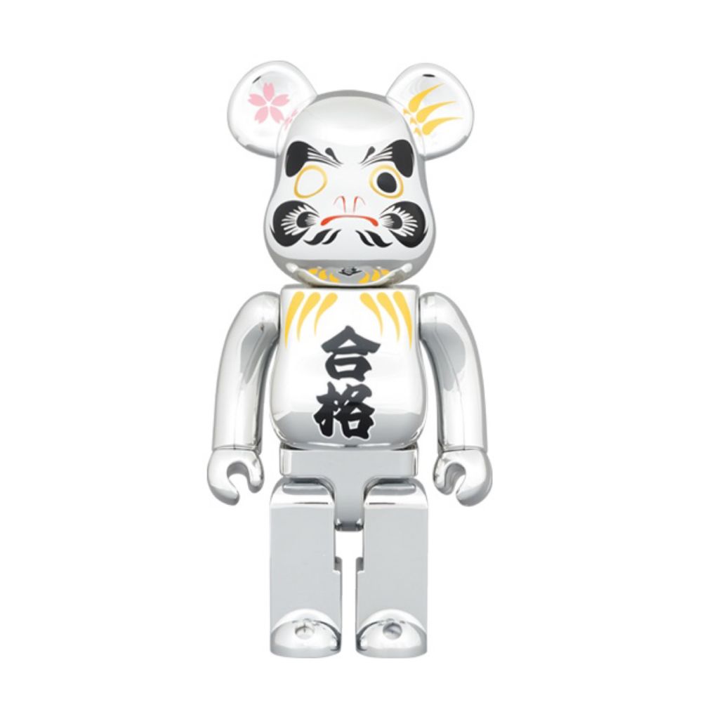 100% & 400% Be@rbrick 達磨 合格 銀メッキ