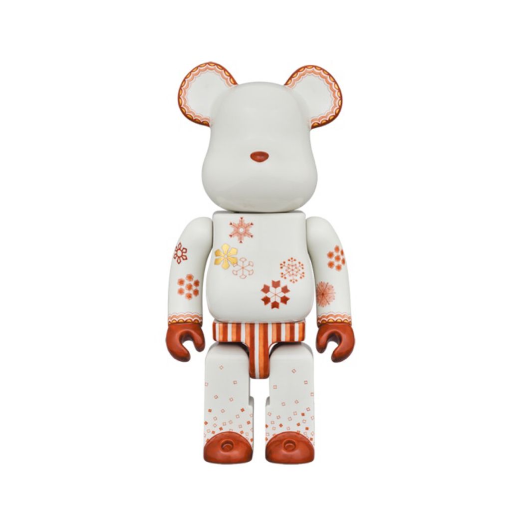 400% 九谷BE@RBRICK 匠【赤絵雪華紋】