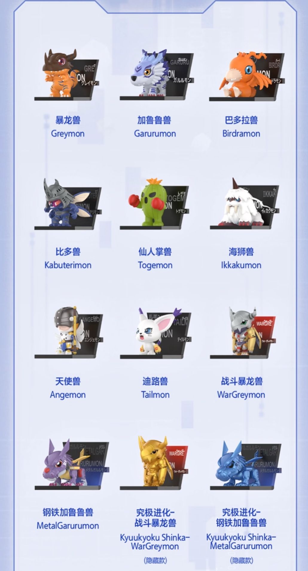 POP MART 數碼寶貝冰箱貼系列手辦 Digimon Adventure Fridge Magnet Series Figures