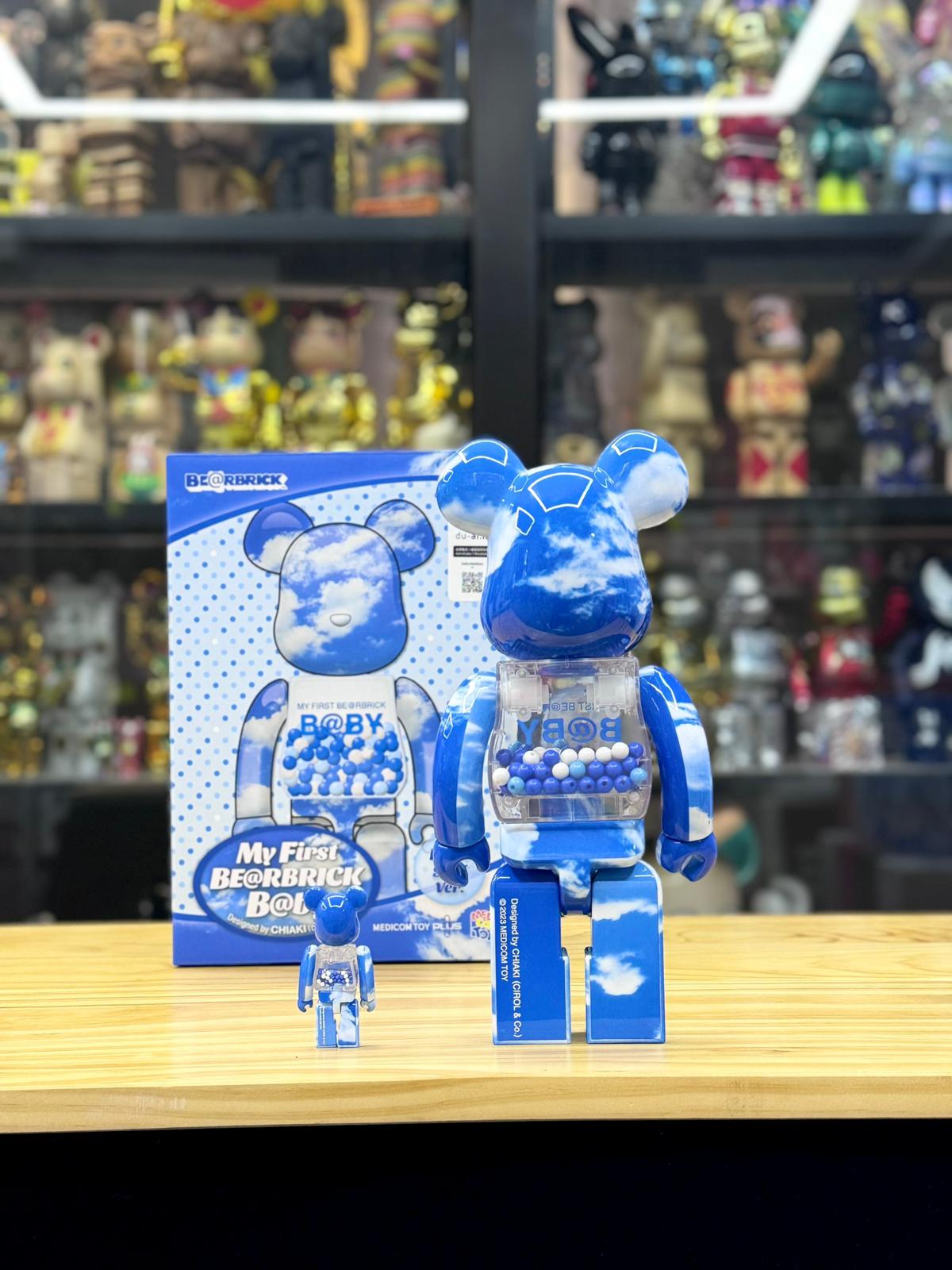 100% & 400% MY FIRST BE@RBRICK B@BY BLUE SKY Ver.