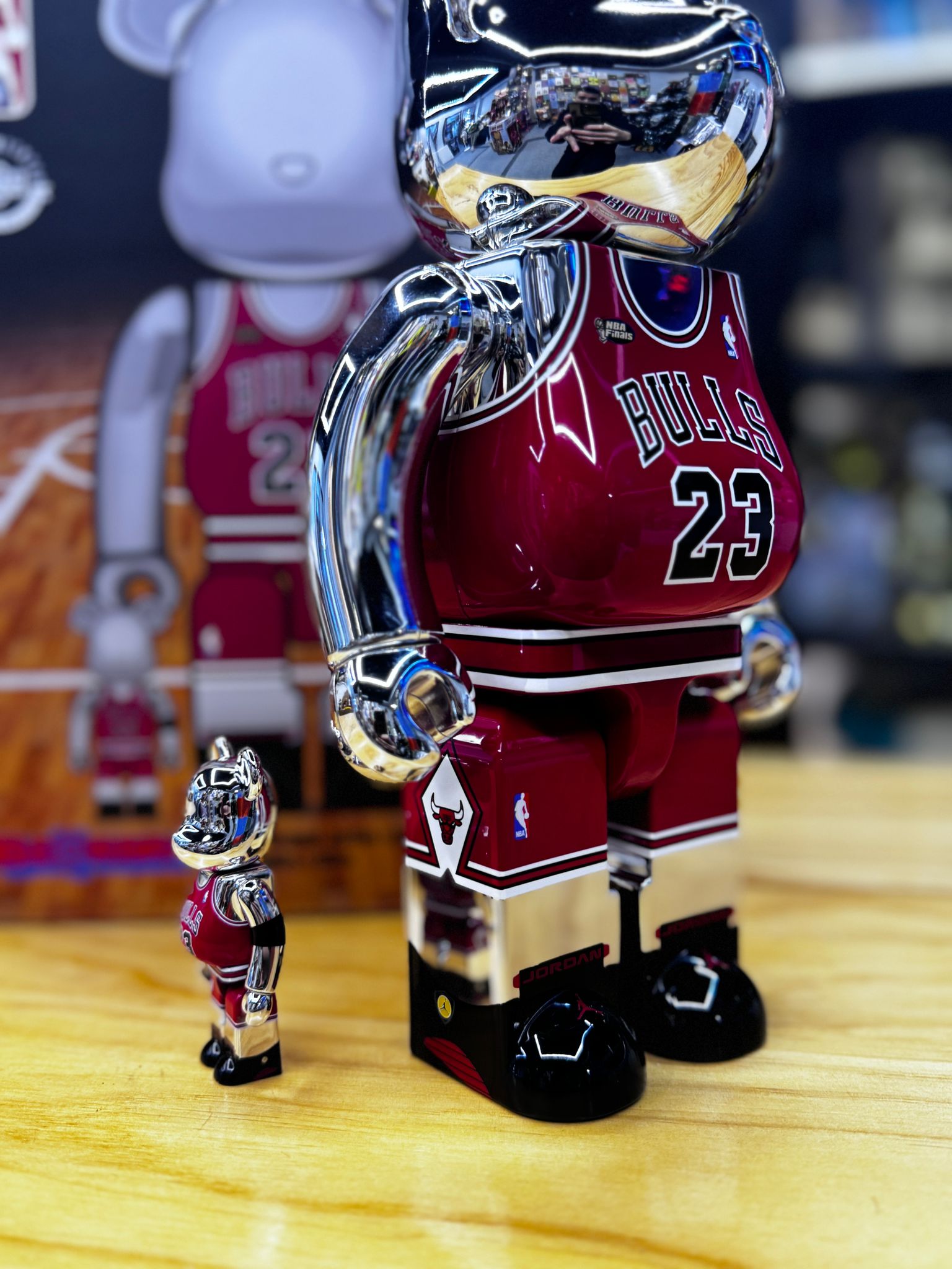 100% & 400% BE@RBRICK Michael Jordan 1998 LAST SHOT