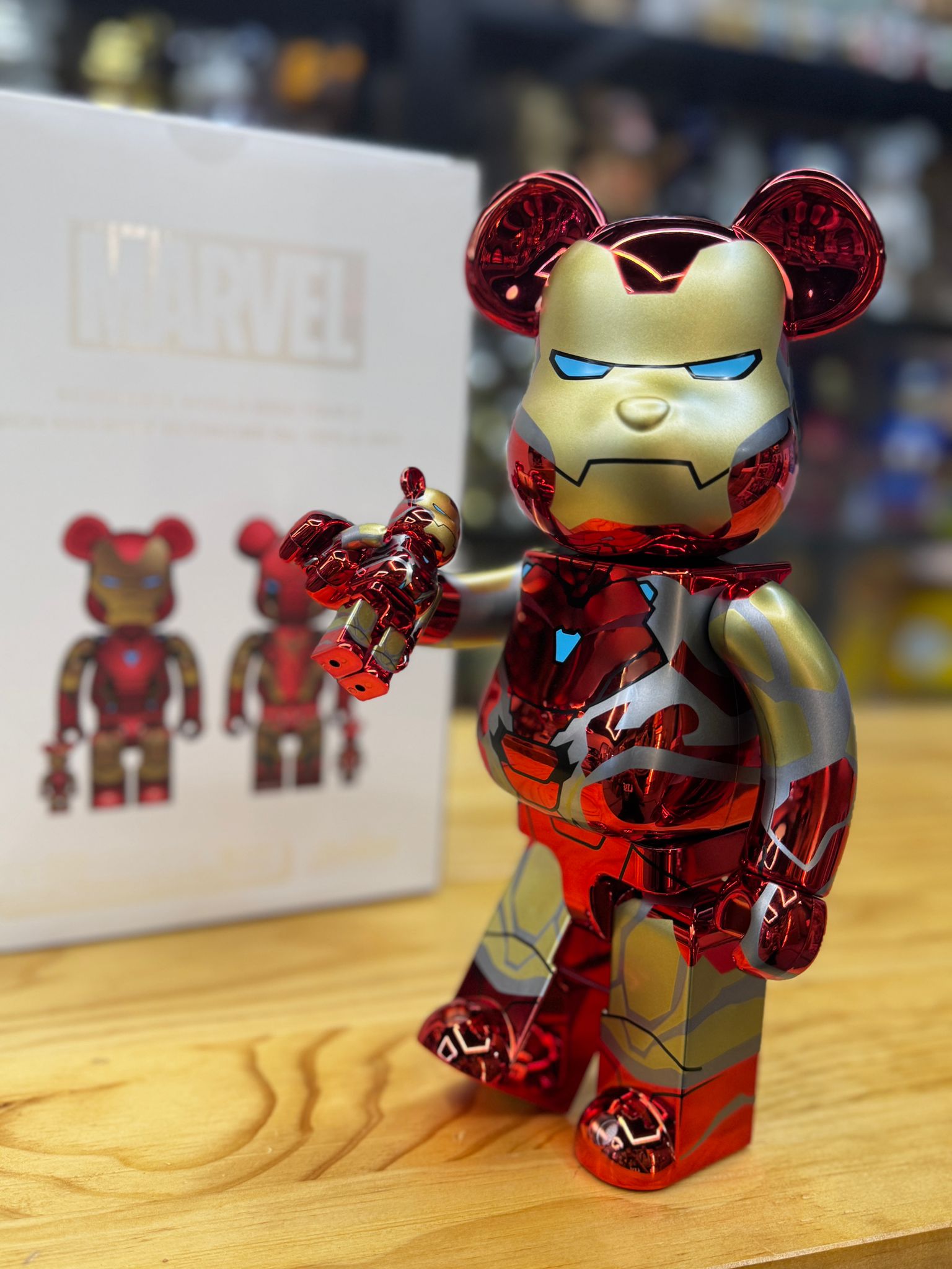 100% & 400% BE@RBRICK IRON MAN MARK85 CHROME Ver.
