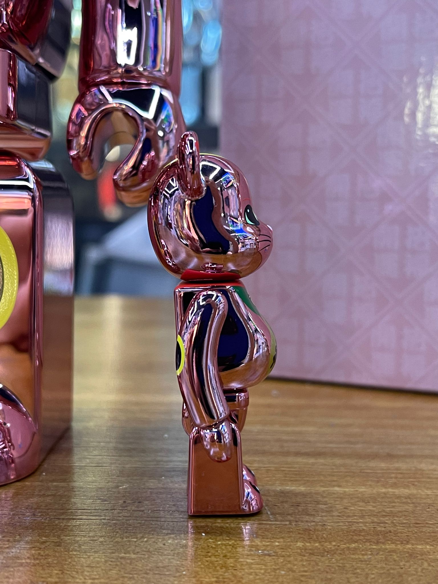 100% & 400% BE@RBRICK 招き猫 招福 桃金メッキ
