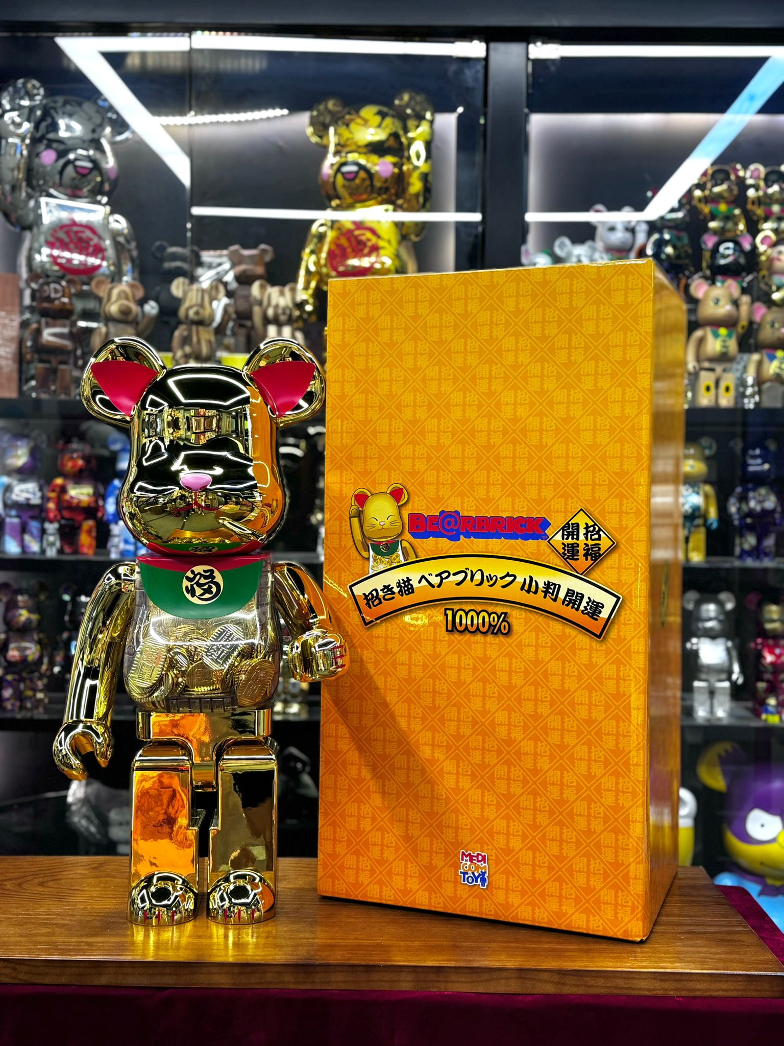 1000% BE@RBRICK 招き猫 小判 開運 金メッキ
