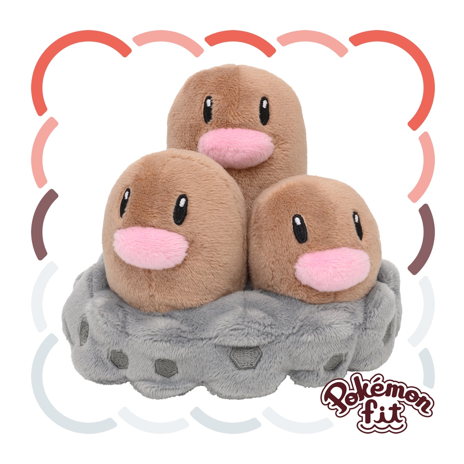 三頭地鼠公仔擺件 Dugtrio Doll