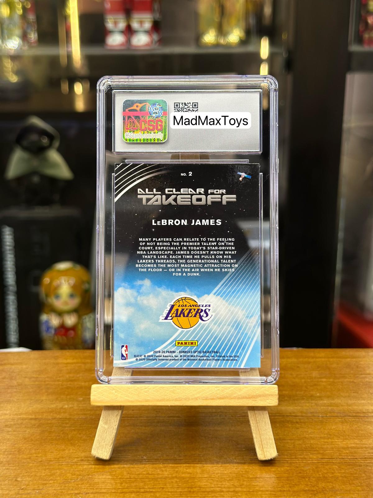 CSG 9 2019-20 Donruss Optic All Clear for Takeoff #2 LeBron James