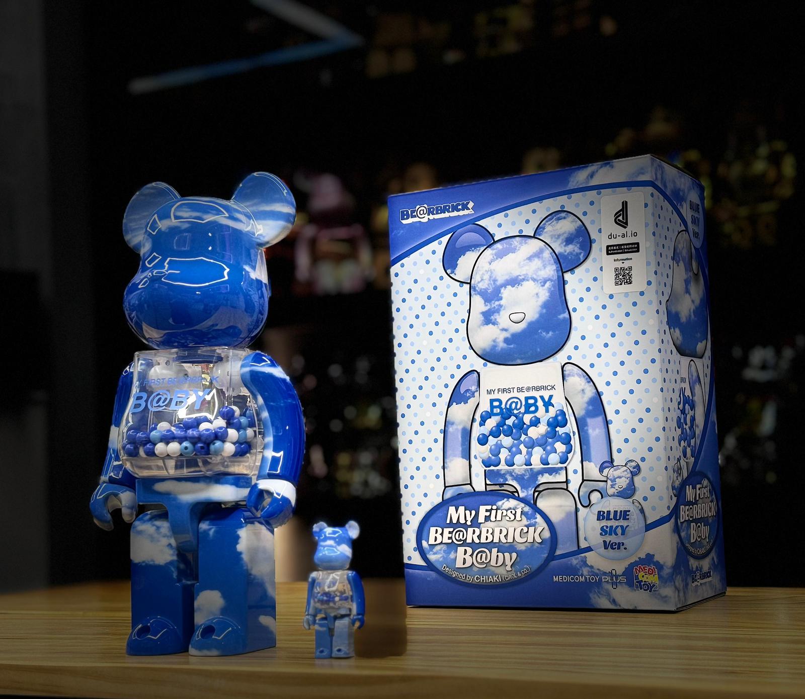 100% & 400% MY FIRST BE@RBRICK B@BY BLUE SKY Ver.