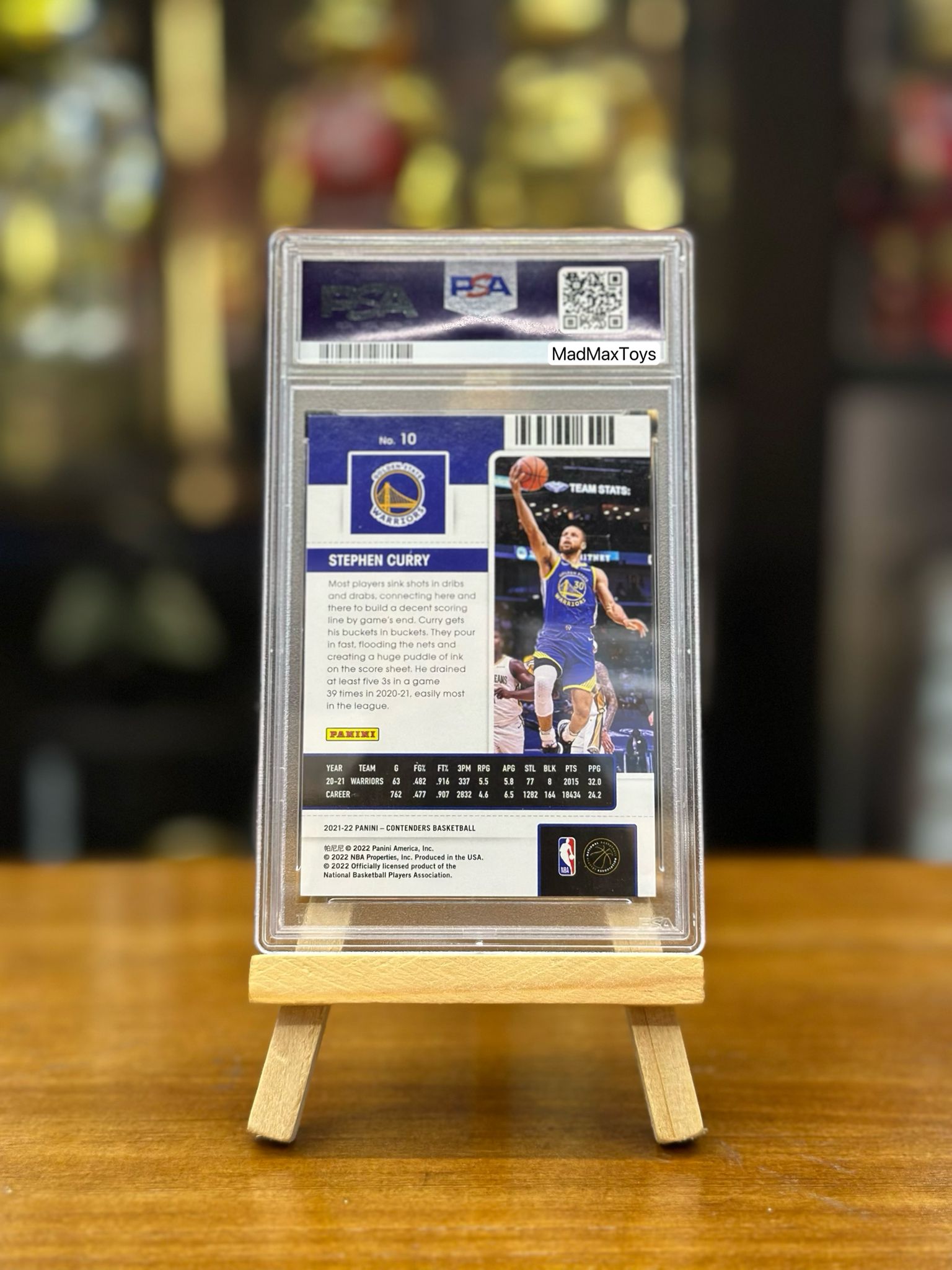 PSA 9 2021 CONTENDERS #10 STEPHEN CURRY OPENING NIGHT