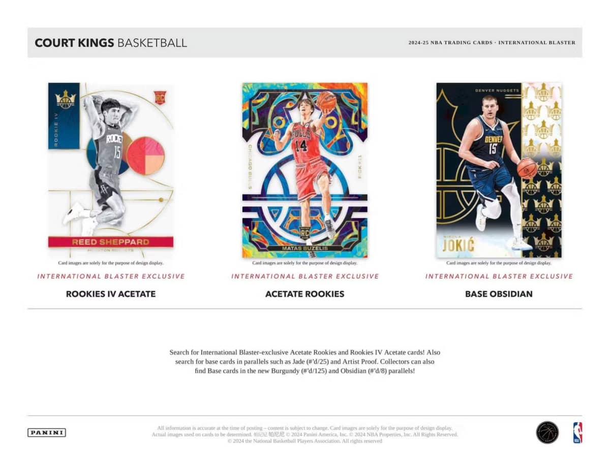 2024-25 Panini Court Kings Basketball Blaster Box