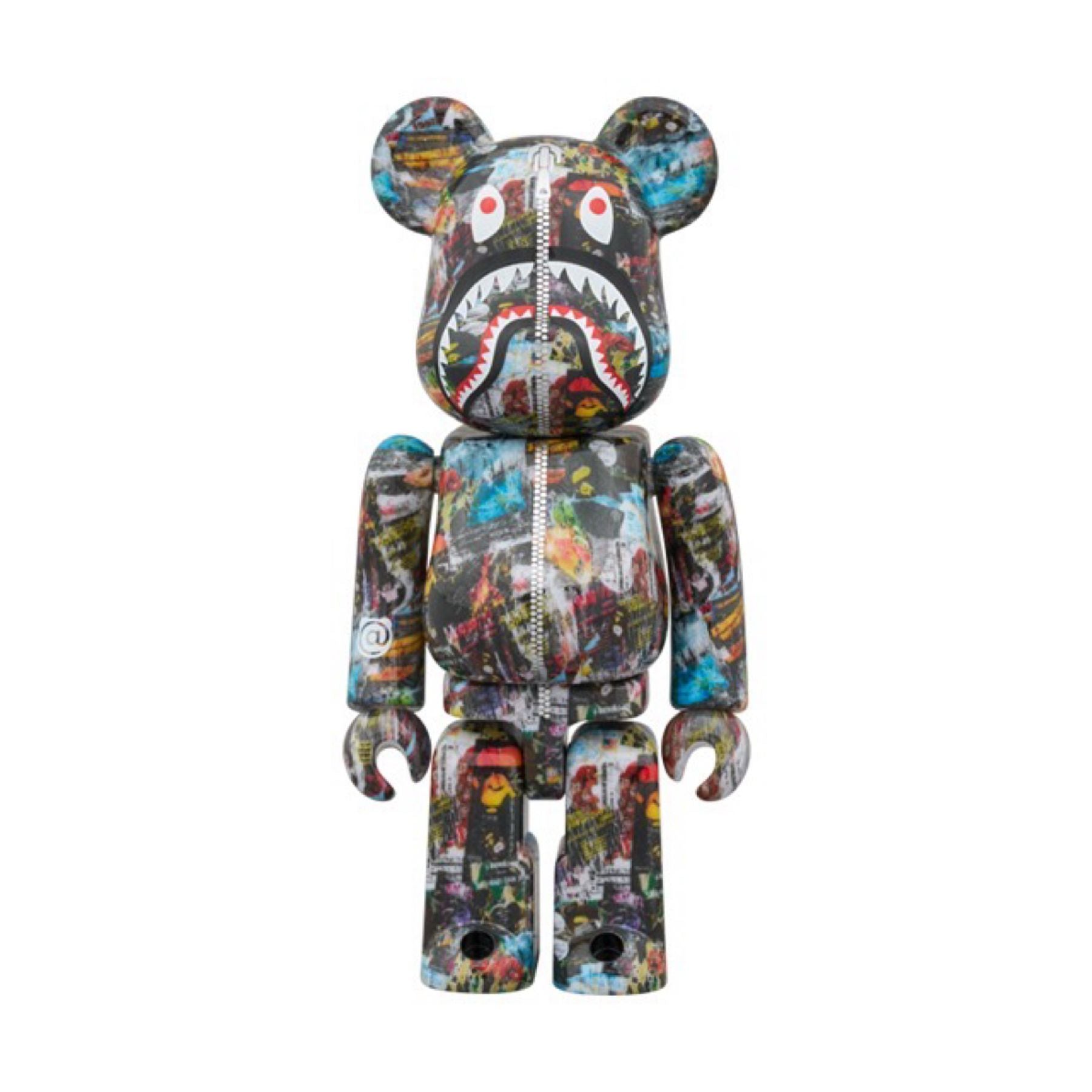 100% & 400% 3 PCS SET BE@RBRICK BAPE(R) LEGACY CAMO SHARK GRAY/RED/NAVY