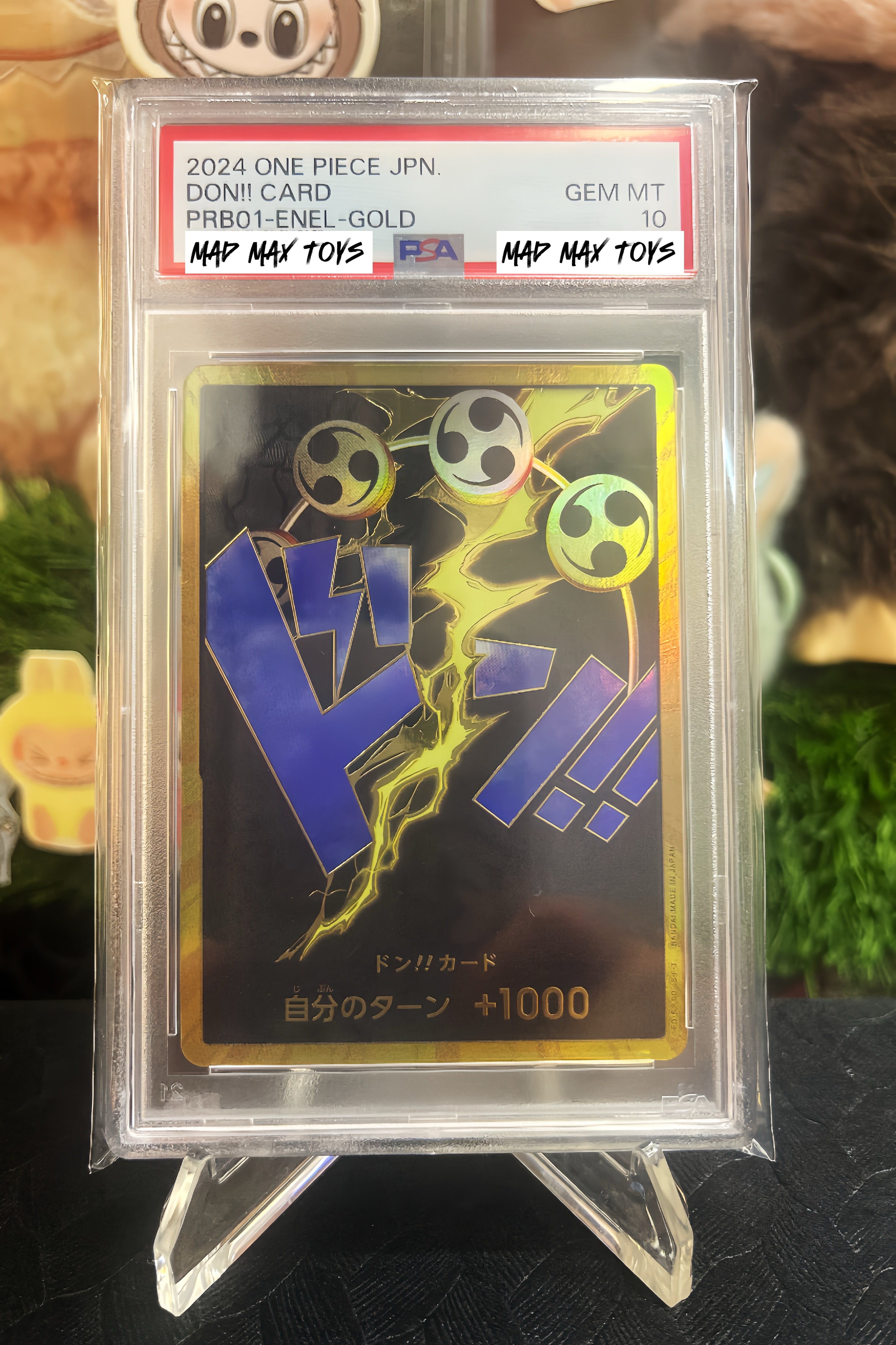 2024 PSA 10 ONE PIECE JPN. DON!! CARD (PRB01-ENEL-GOLD)