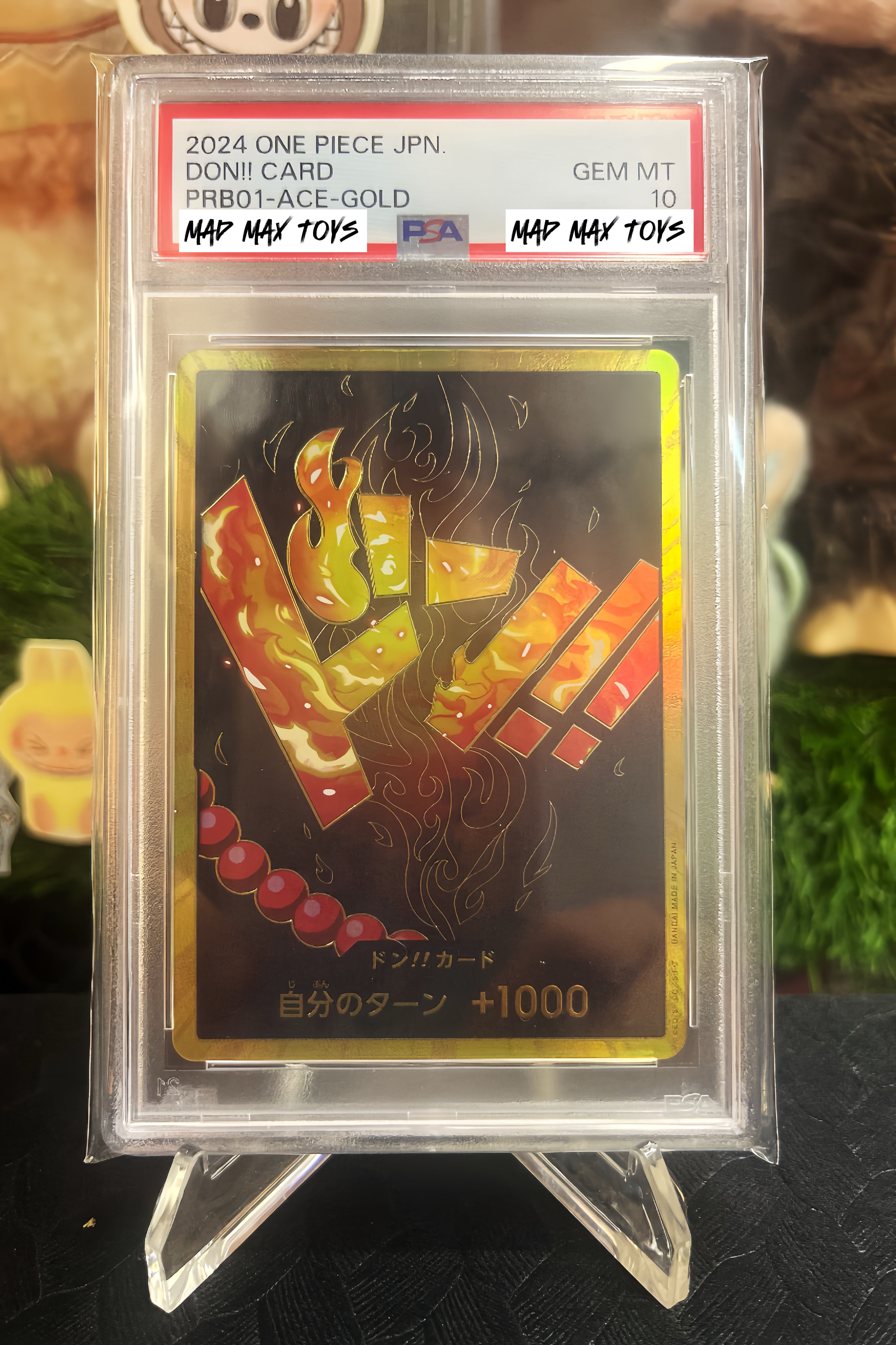 2024 PSA 10 ONE PIECE JPN. DON!! CARD (PRB01-ACE-GOLD)