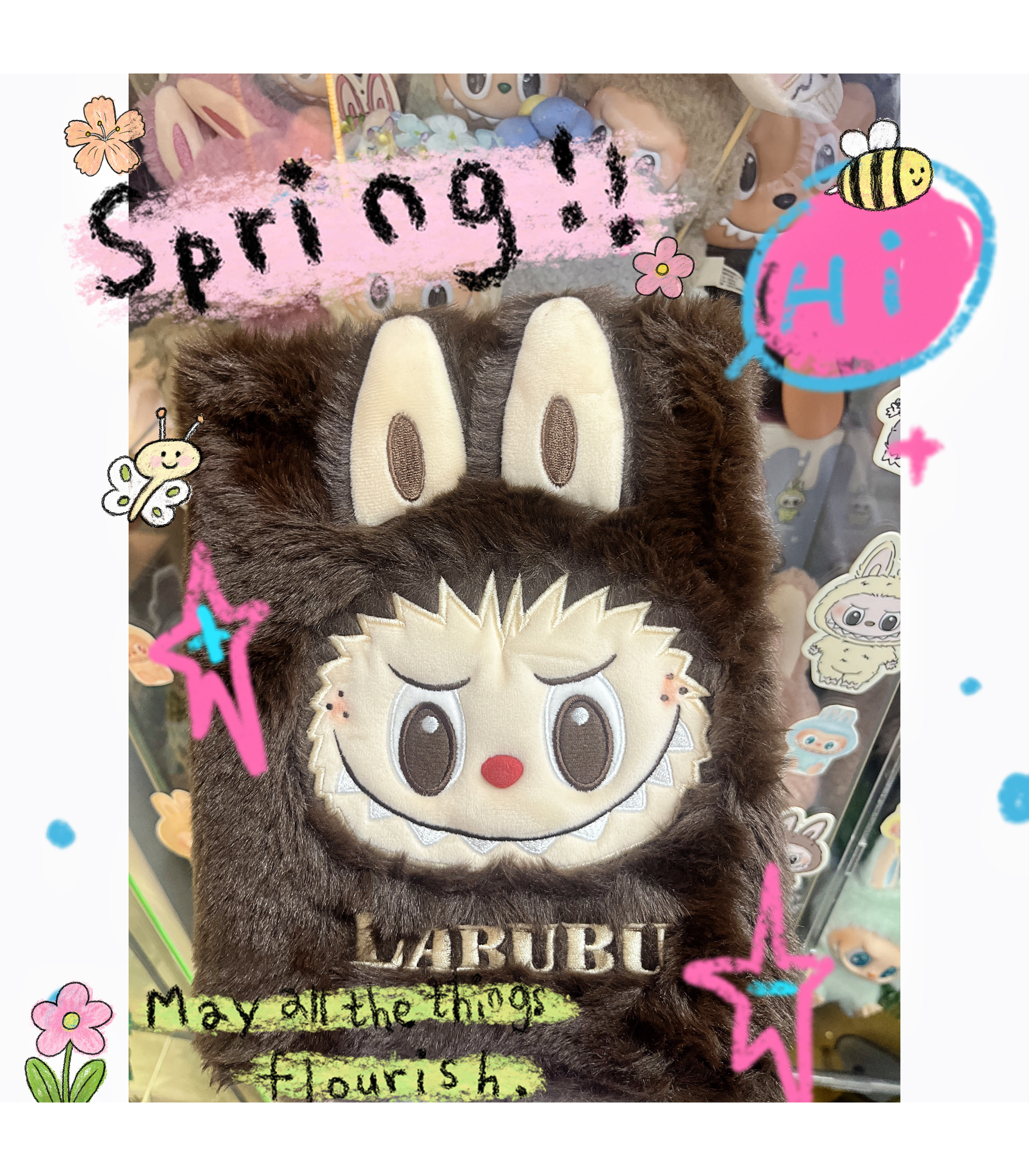 POPLAND Labubu經典系列/Mokoko甜心系列-毛絨筆記本 Classic Series/Sweetheart Series-Plush Notebook