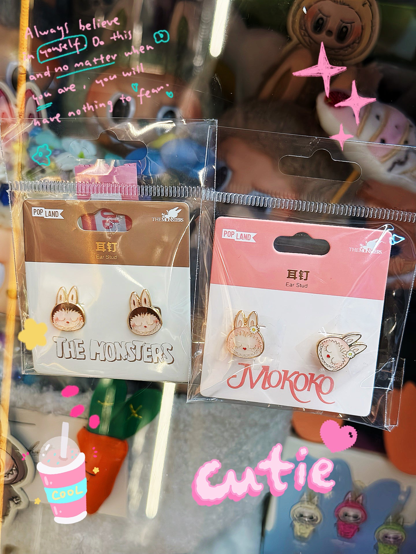 POP LAND THE MONSTERS經典系列/Mokoko甜心系列-耳釘 Classic Series/Sweetheart Series-Ear Stud