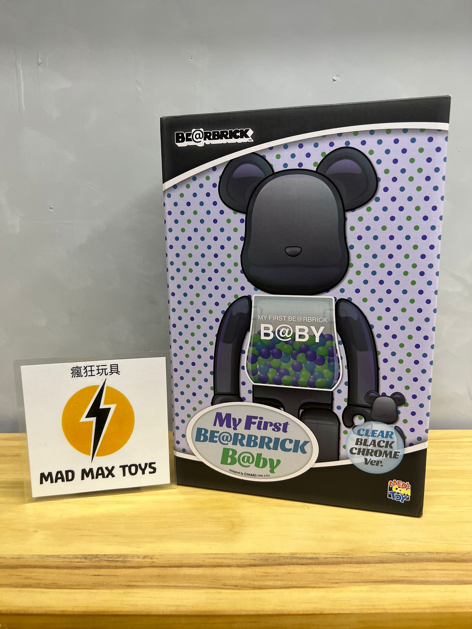 MY FIRST BE@RBRICK BLACK CHROME 100%400%-